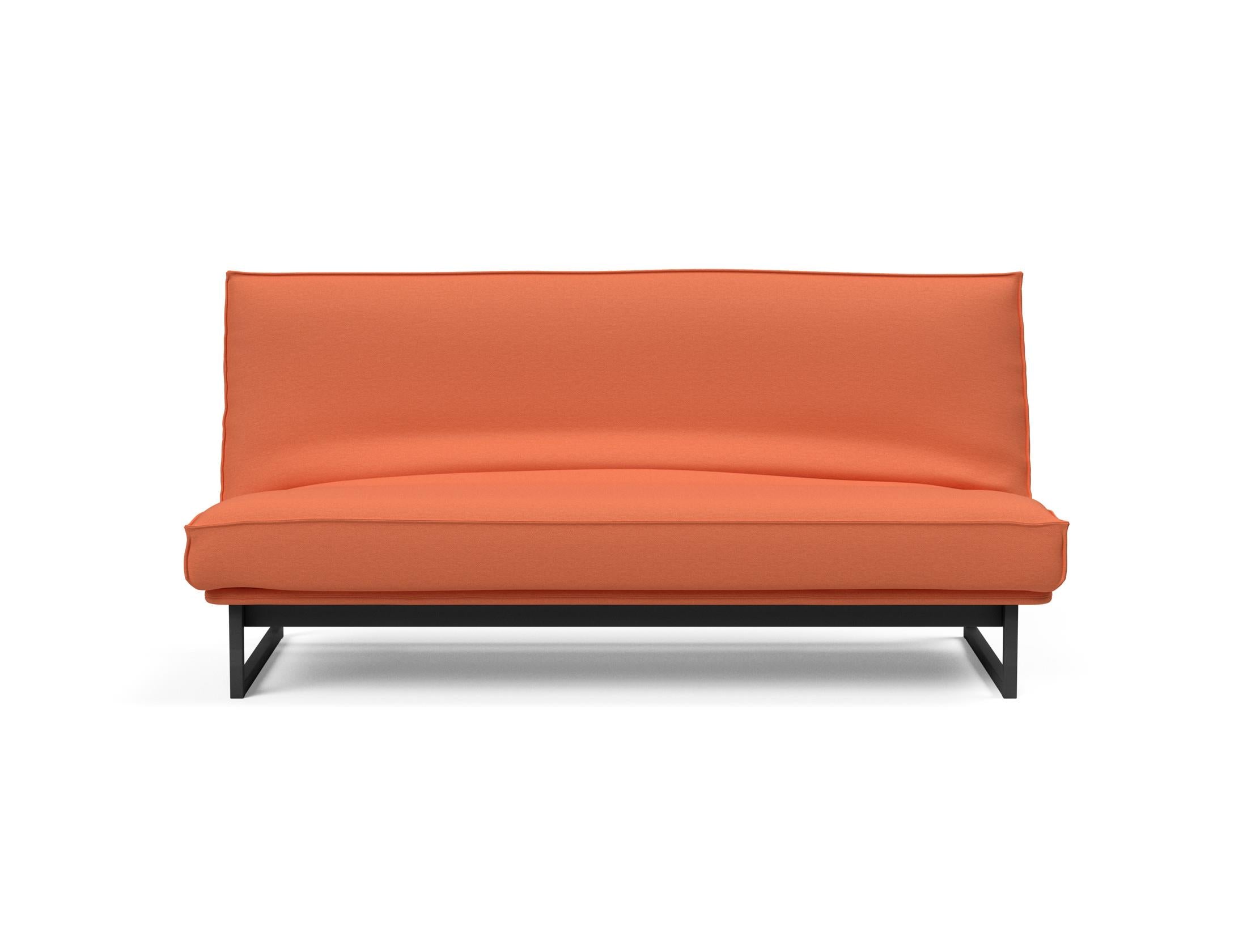 Fraction 140 Bettsofa Sharp Plus: modernes Design mit Soft Spring Bezug, ideal für flexible Wohnräume und gemütliche Schlafgelegenheiten.