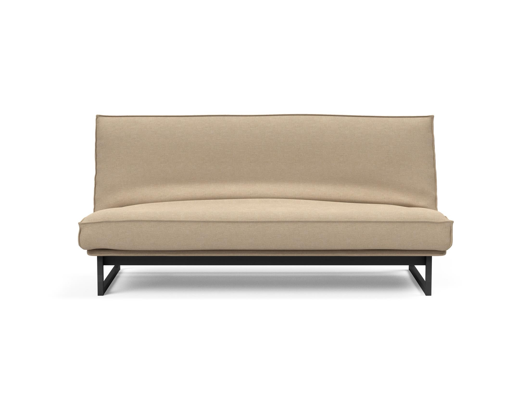 Fraction 140 Bettsofa Sharp Plus: stilvolles Sofa mit Soft Spring Bezug, perfekt für multifunktionale Räume und entspannende Nächte.