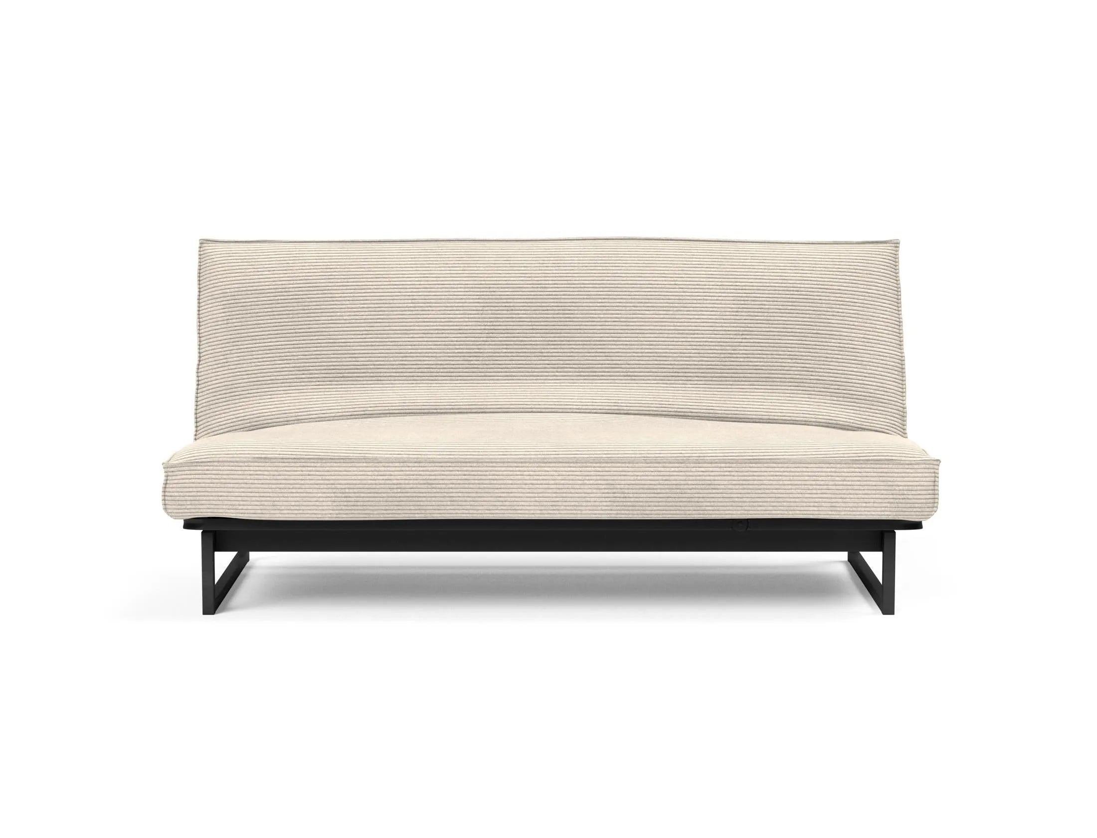 Fraction 140 Bettsofa Sharp Plus: stilvolles Sofa mit Soft Spring Bezug, perfekt für multifunktionale Räume und entspannende Nächte.