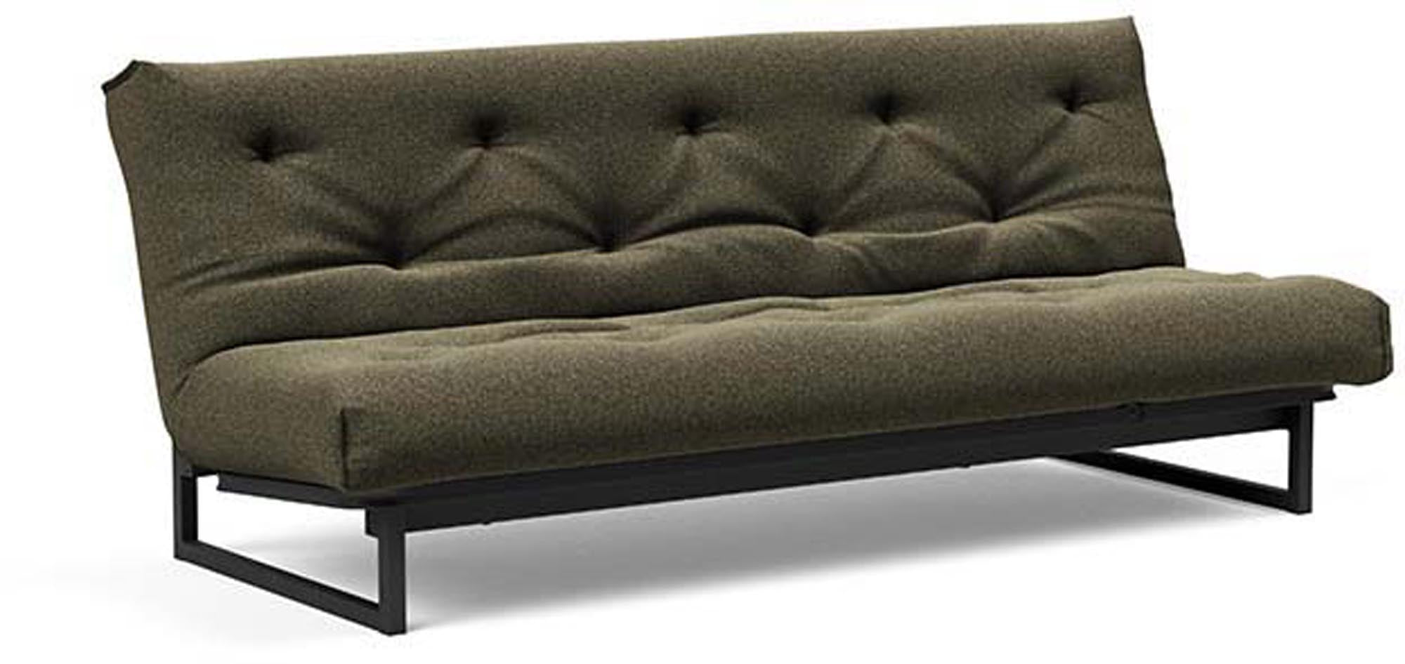 Erleben Sie das Fraction 120 Bettsofa Nordic Spring von Innovation Living – modernes skandinavisches Design, perfekt für kleine Räume und entspannende Nächte.