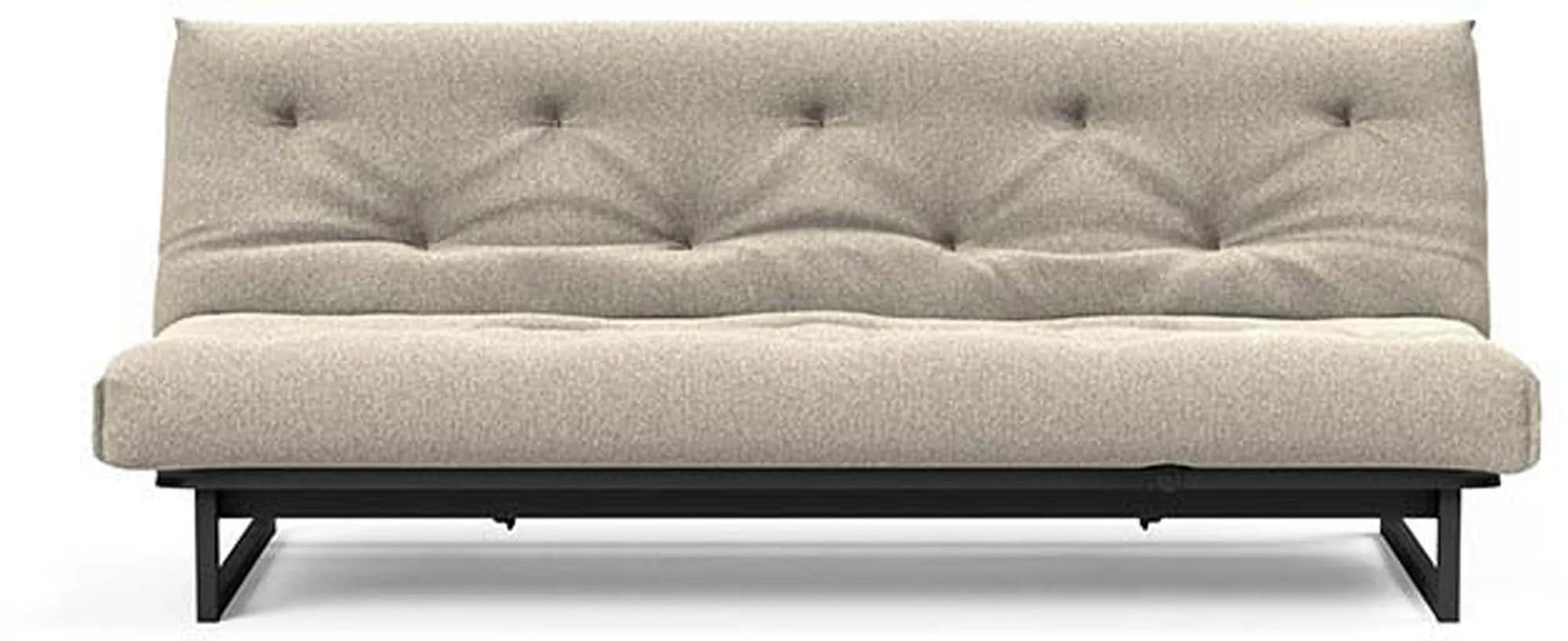 Erleben Sie das Fraction 120 Bettsofa Nordic Spring von Innovation Living – modernes skandinavisches Design, perfekt für kleine Räume und entspannende Nächte.