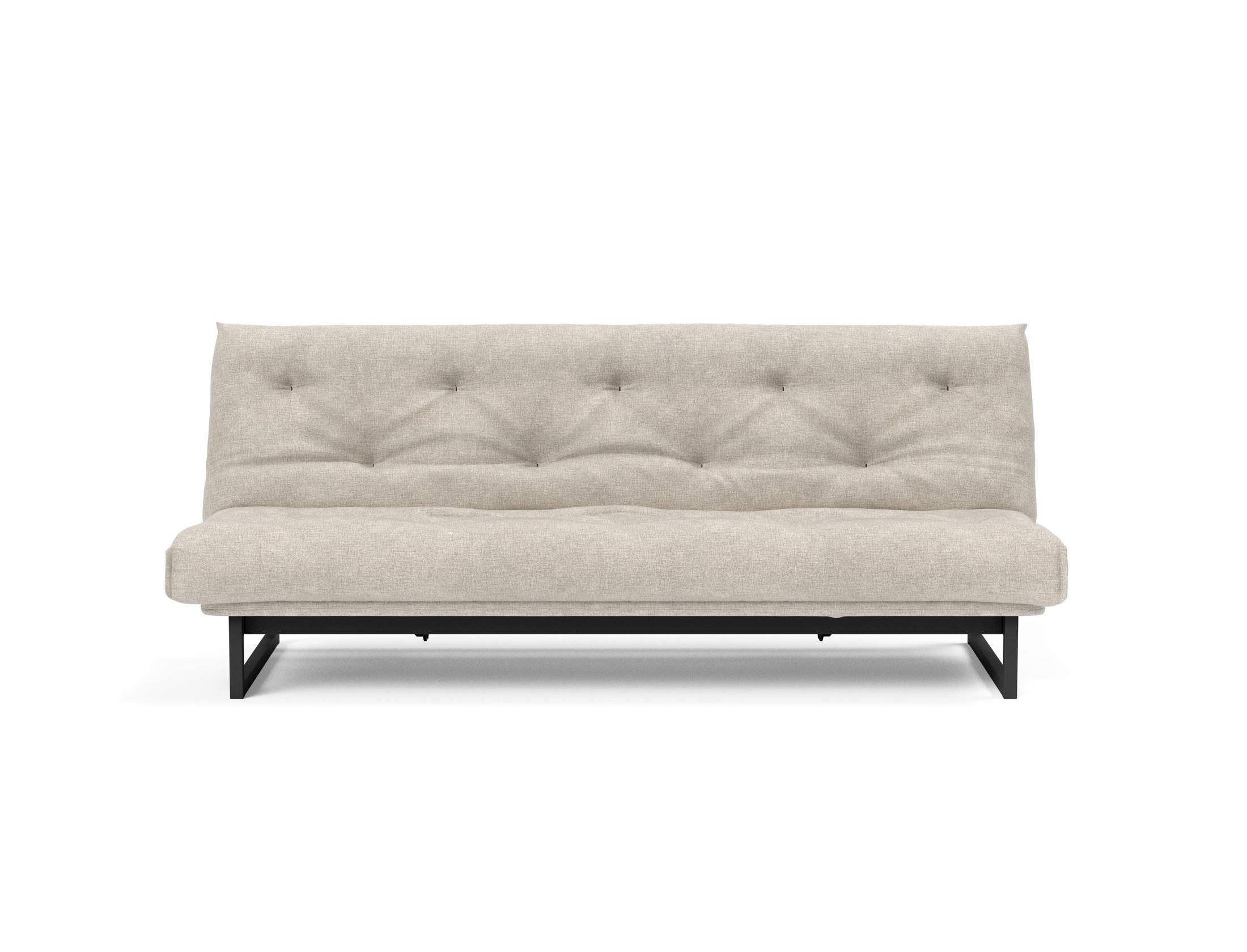 Fraction 120 Bettsofa Nordic: Elegantes Schlafsofa mit hochwertigem Soft Spring Bezug, perfekt für entspannte Nächte und modernes Wohndesign.
