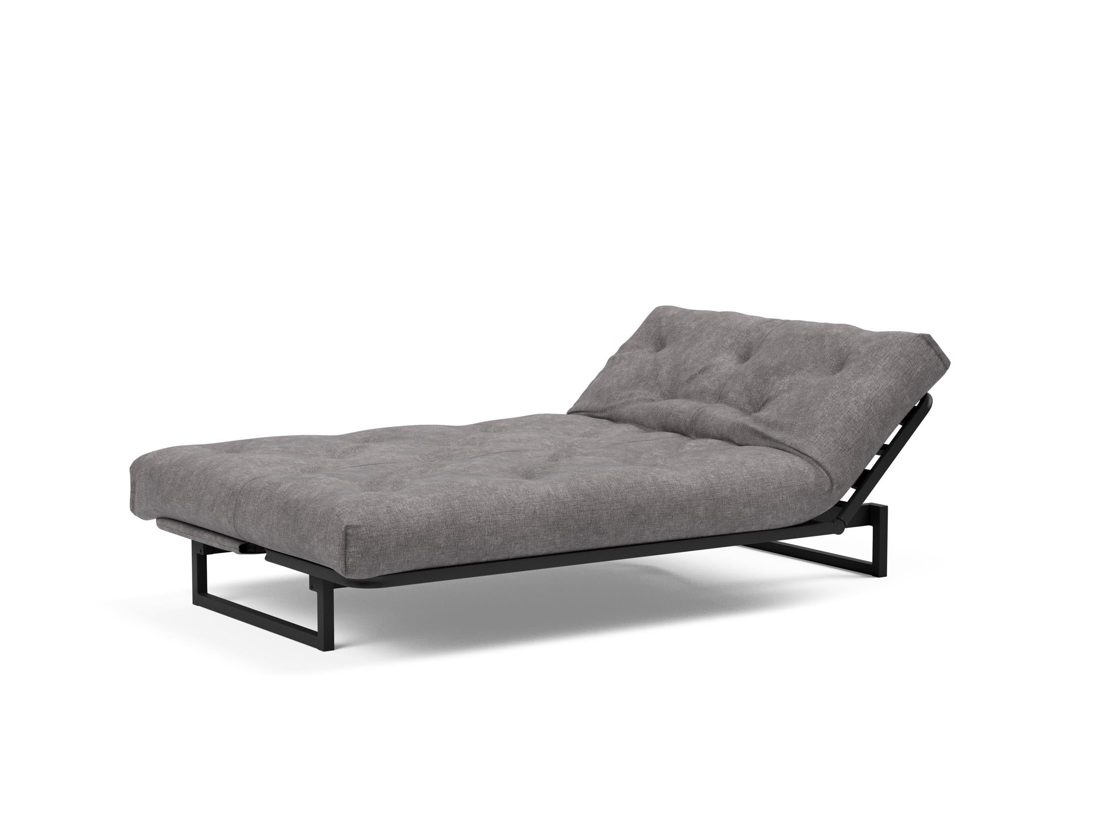 Fraction 120 Bettsofa Nordic Soft Spring: stilvolles skandinavisches Sofa, perfekt für kleine Wohnungen, vereint Komfort und Funktionalität für entspannte Nächte.