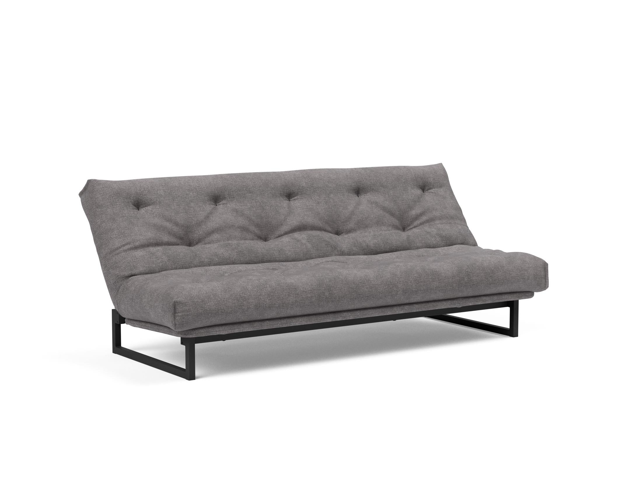 Fraction 120 Bettsofa Nordic: Stilvolles Schlafsofa mit weichem Soft Spring Bezug, ideal für gemütliche Nächte und zeitgemäße Einrichtung.