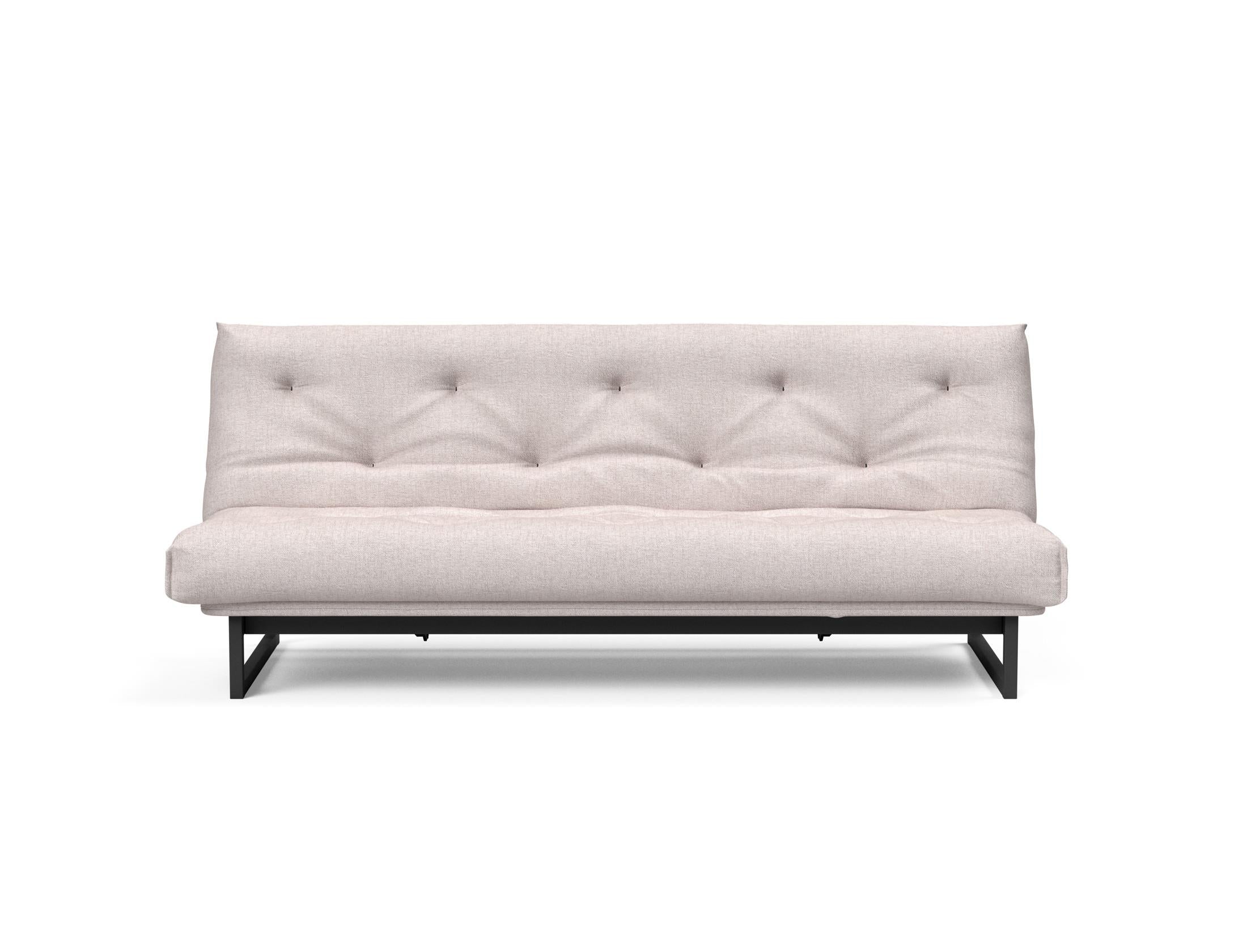 Fraction 120 Bettsofa Nordic: Elegantes Schlafsofa mit hochwertigem Soft Spring Bezug, perfekt für entspannte Nächte und modernes Wohndesign.