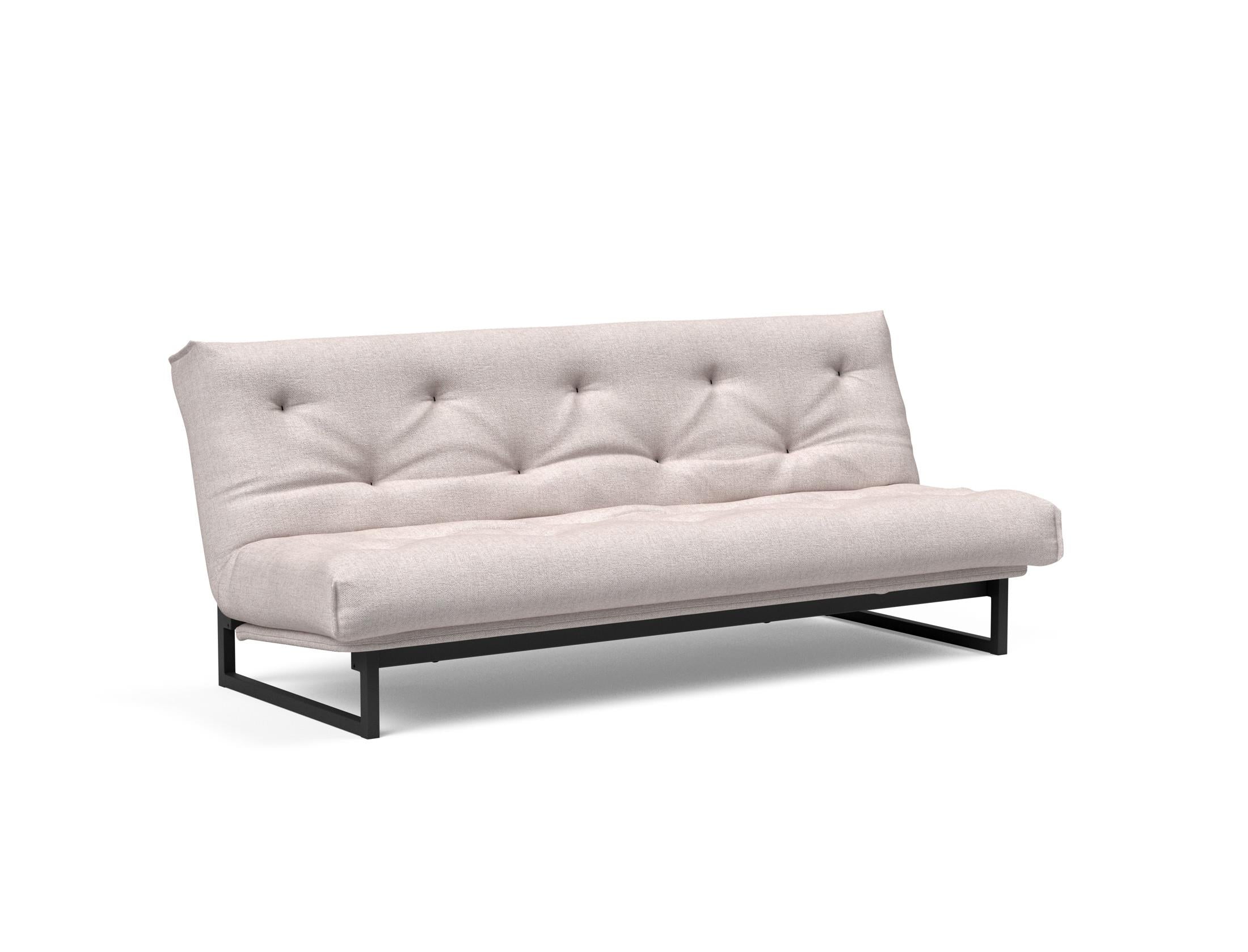 Fraction 120 Bettsofa Nordic: Stilvolles Schlafsofa mit weichem Soft Spring Bezug, ideal für gemütliche Nächte und zeitgemäße Einrichtung.