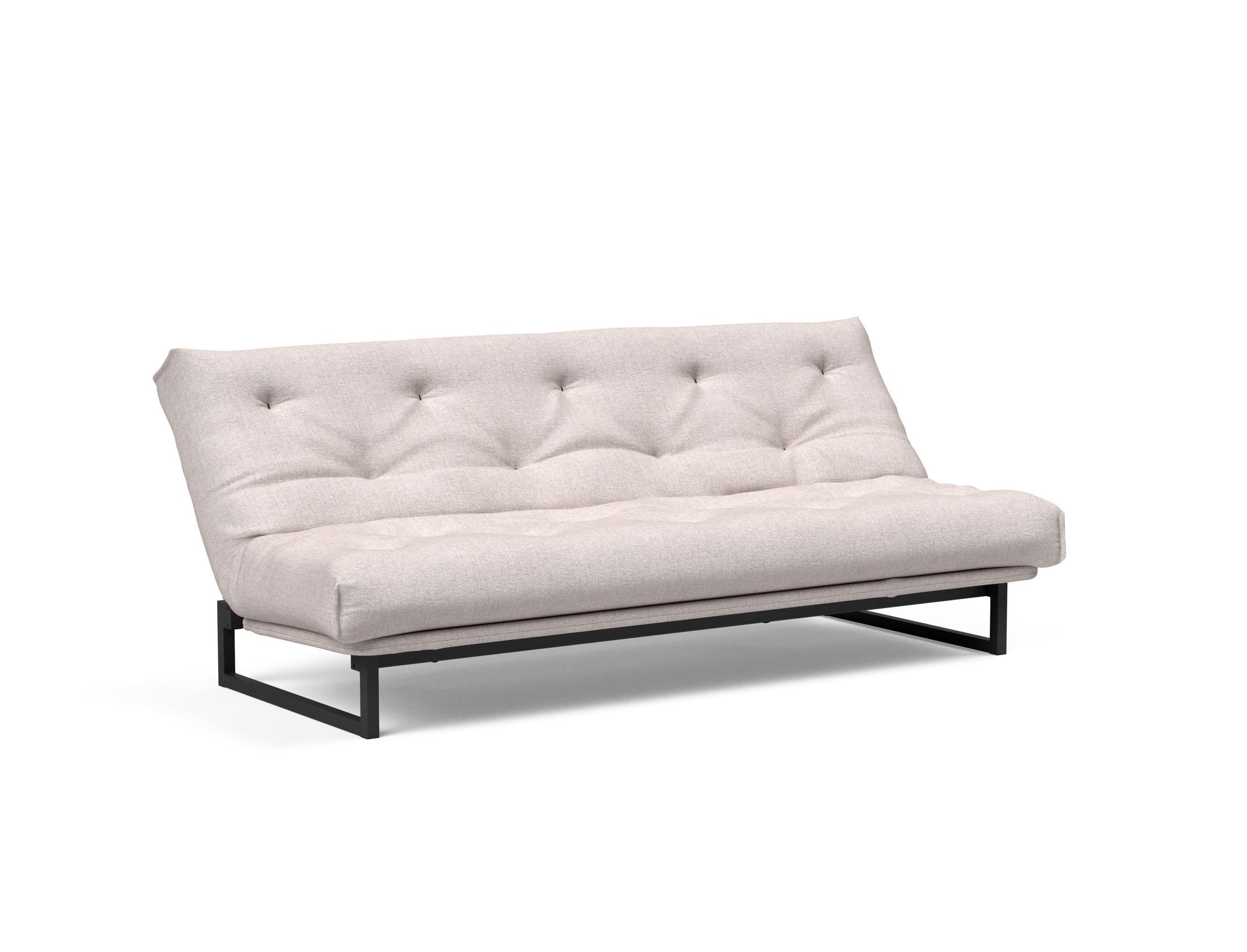 Fraction 120 Bettsofa Nordic: Stilvolles Schlafsofa mit weichem Soft Spring Bezug, ideal für gemütliche Nächte und zeitgemäße Einrichtung.