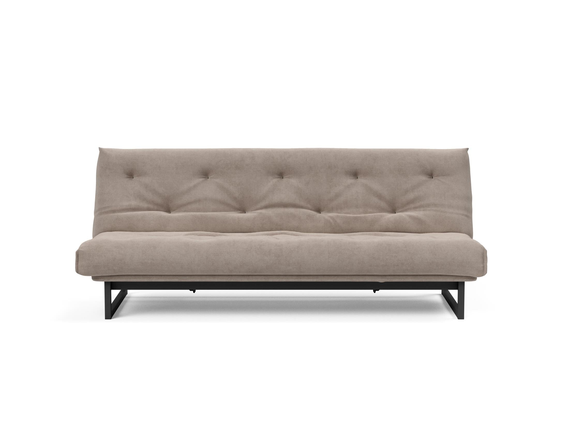 Fraction 120 Bettsofa Nordic: Elegantes Schlafsofa mit hochwertigem Soft Spring Bezug, perfekt für entspannte Nächte und modernes Wohndesign.