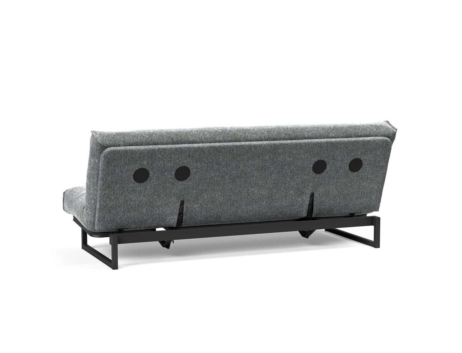 Fraction 120 Bettsofa Nordic Soft Spring: modernes skandinavisches Design, ideal für kompakte Räume, bietet hohen Sitzkomfort und eine praktische Schlafgelegenheit.