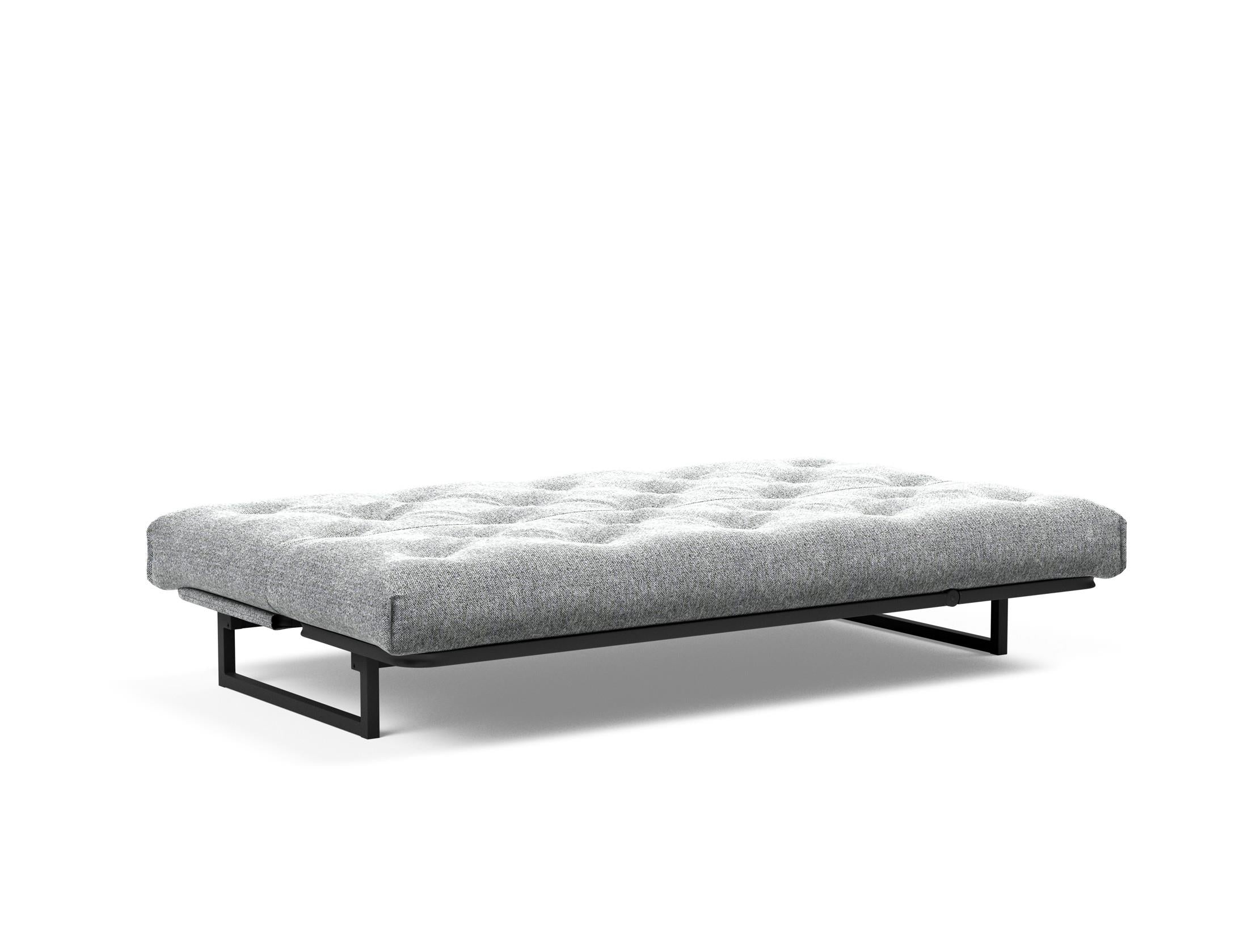 Fraction 120 Bettsofa Nordic Soft Spring: stilvolles skandinavisches Sofa, perfekt für kleine Wohnungen, vereint Komfort und Funktionalität für entspannte Nächte.