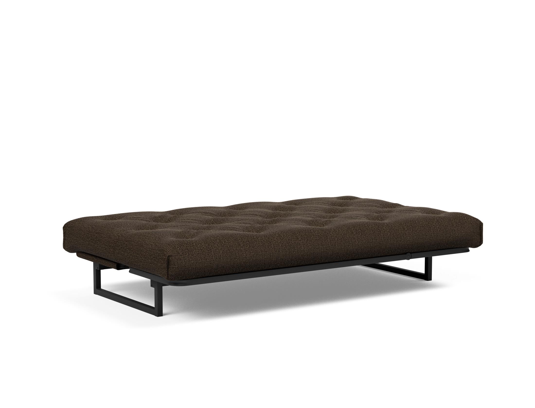 Fraction 120 Bettsofa Nordic Soft Spring: stilvolles skandinavisches Sofa, perfekt für kleine Wohnungen, vereint Komfort und Funktionalität für entspannte Nächte.