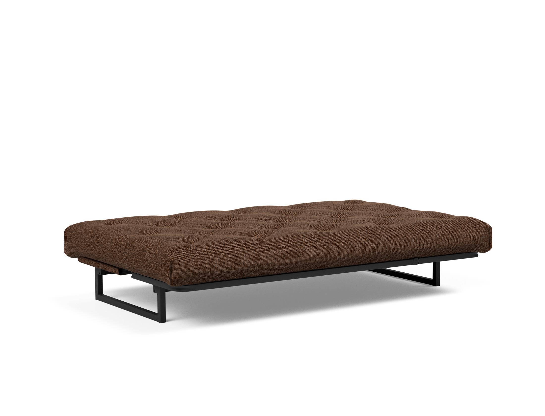 Fraction 120 Bettsofa Nordic Soft Spring: stilvolles skandinavisches Sofa, perfekt für kleine Wohnungen, vereint Komfort und Funktionalität für entspannte Nächte.