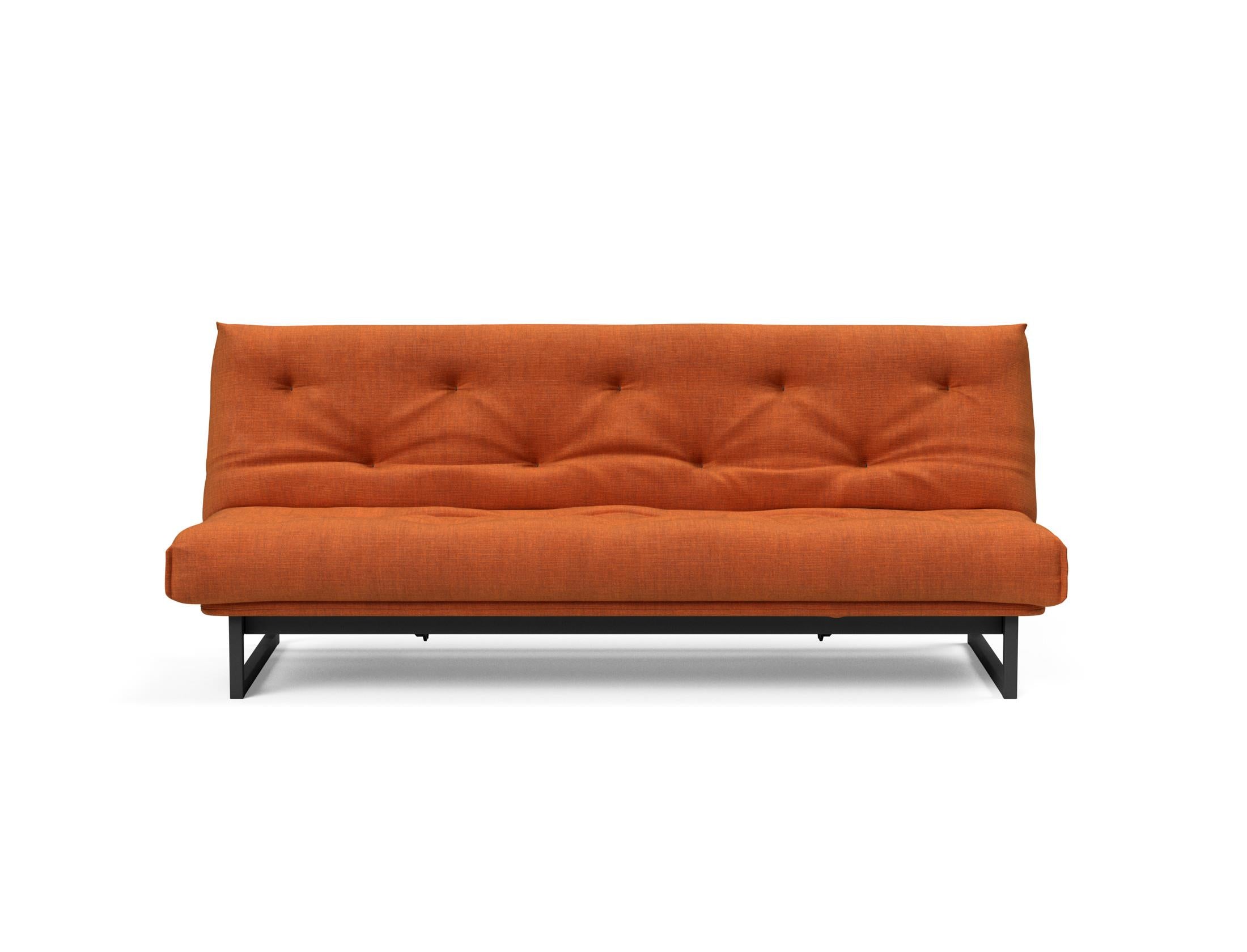 Fraction 120 Bettsofa Nordic: Elegantes Schlafsofa mit hochwertigem Soft Spring Bezug, perfekt für entspannte Nächte und modernes Wohndesign.