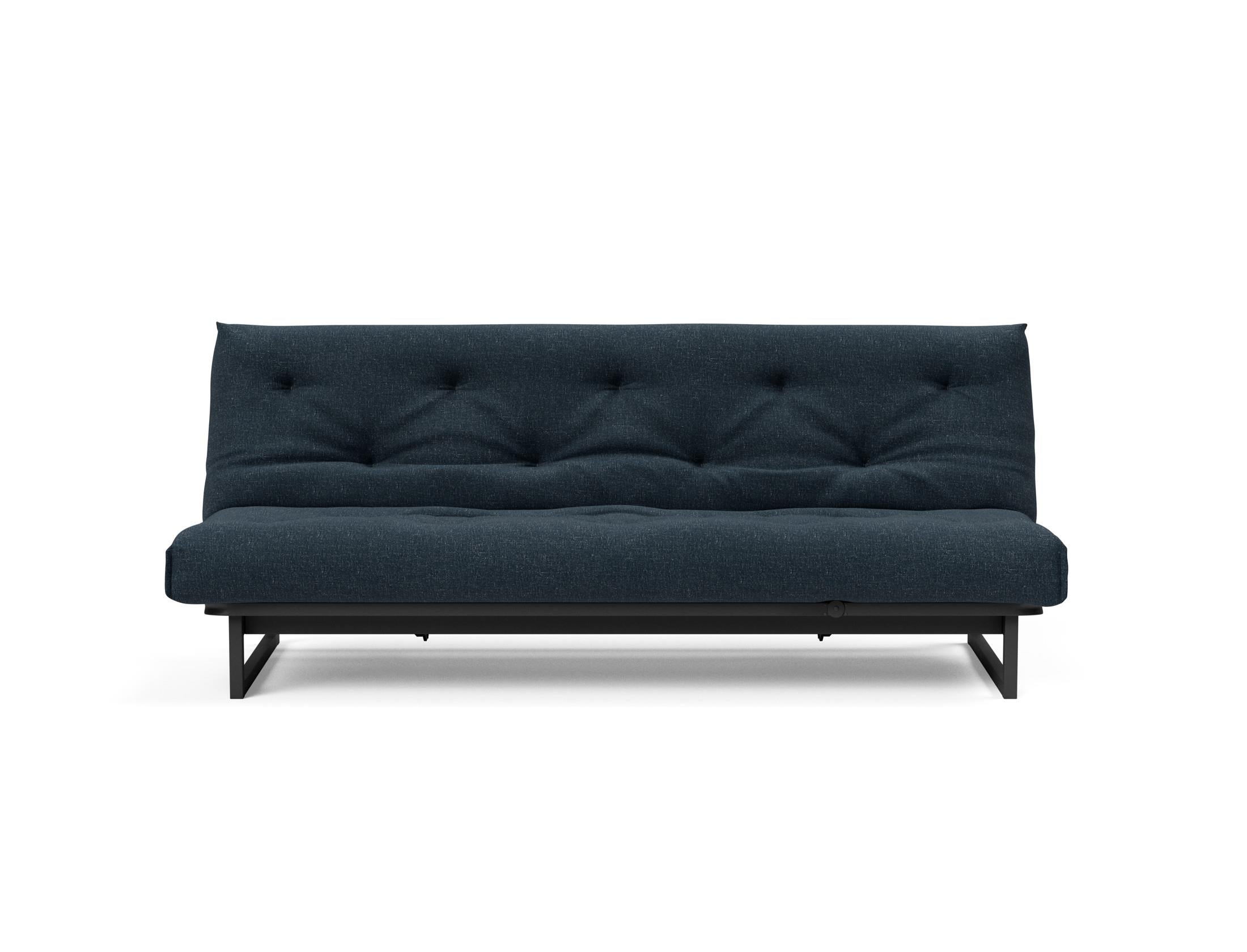Fraction 120 Bettsofa Nordic Soft Spring: modernes skandinavisches Design, ideal für kompakte Räume, bietet hohen Sitzkomfort und eine praktische Schlafgelegenheit.
