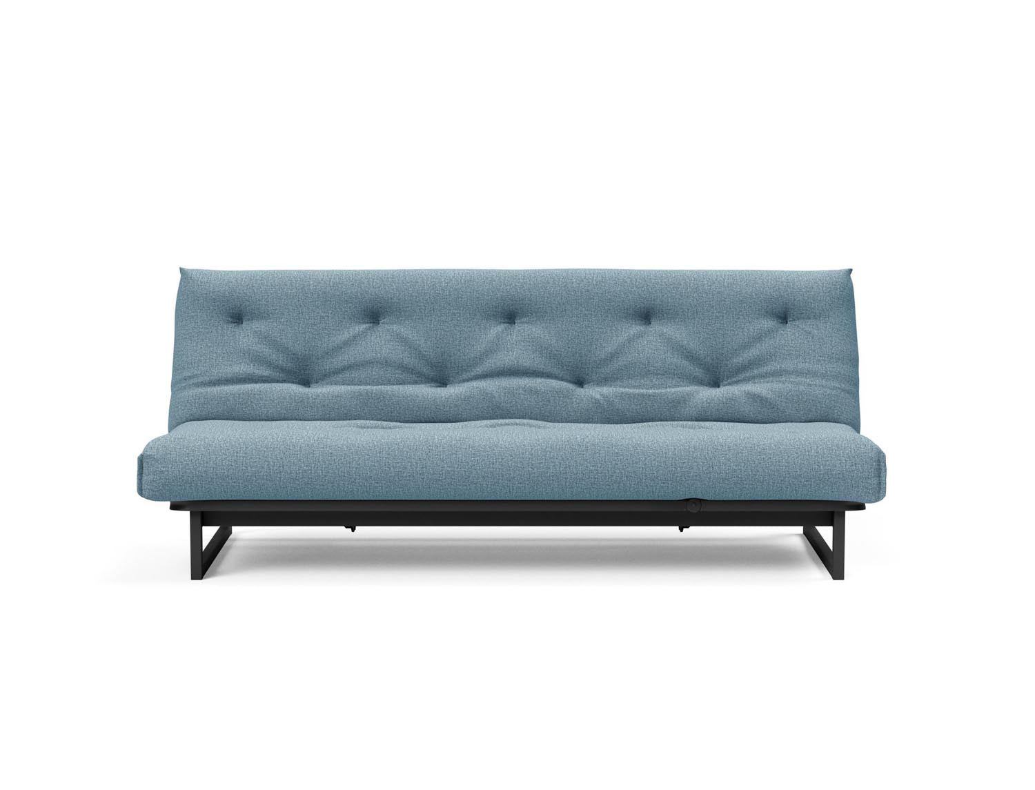 Fraction 120 Bettsofa Nordic Soft Spring: modernes skandinavisches Design, ideal für kompakte Räume, bietet hohen Sitzkomfort und eine praktische Schlafgelegenheit.