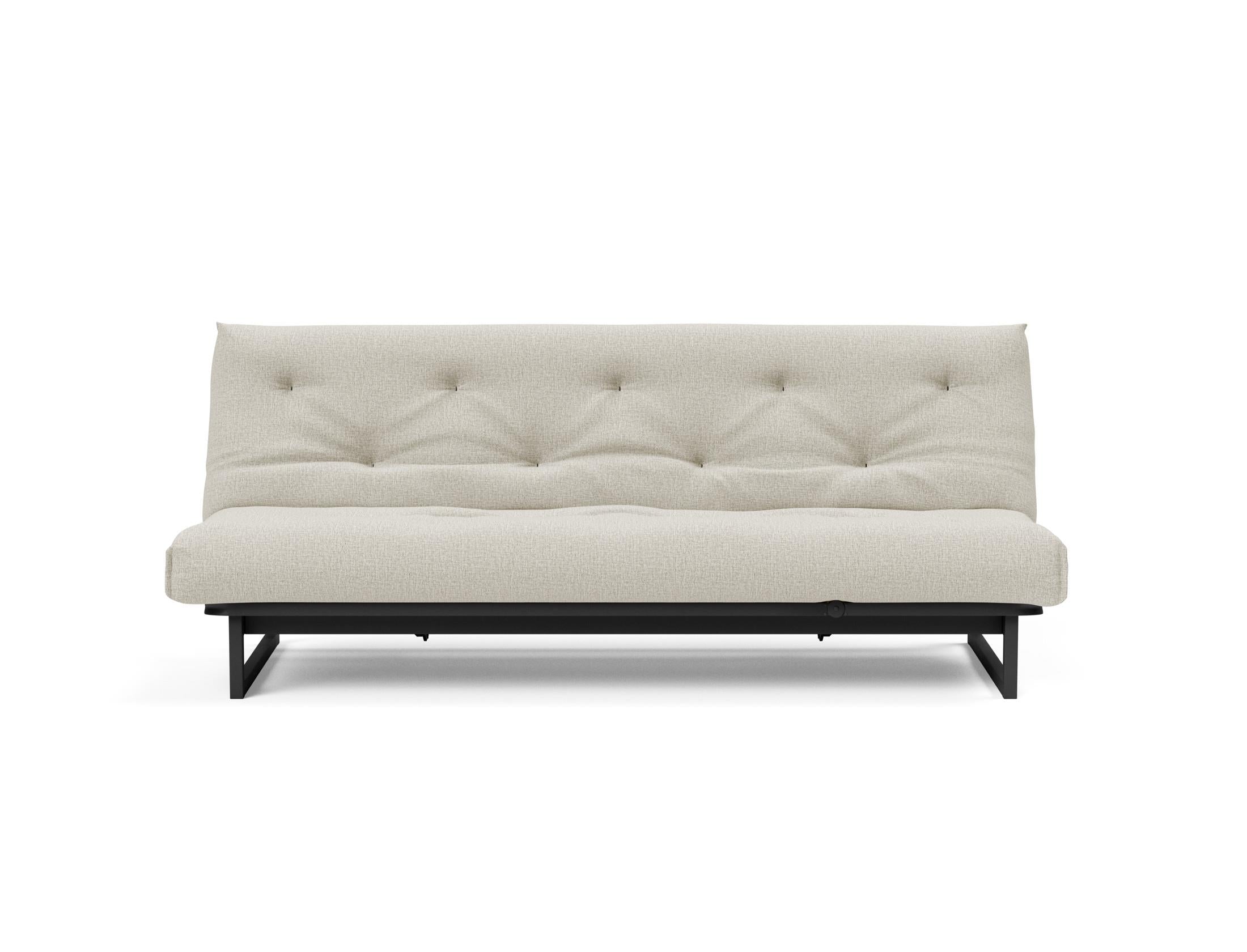 Fraction 120 Bettsofa Nordic Soft Spring: stilvolles skandinavisches Sofa, perfekt für kleine Wohnungen, vereint Komfort und Funktionalität für entspannte Nächte.