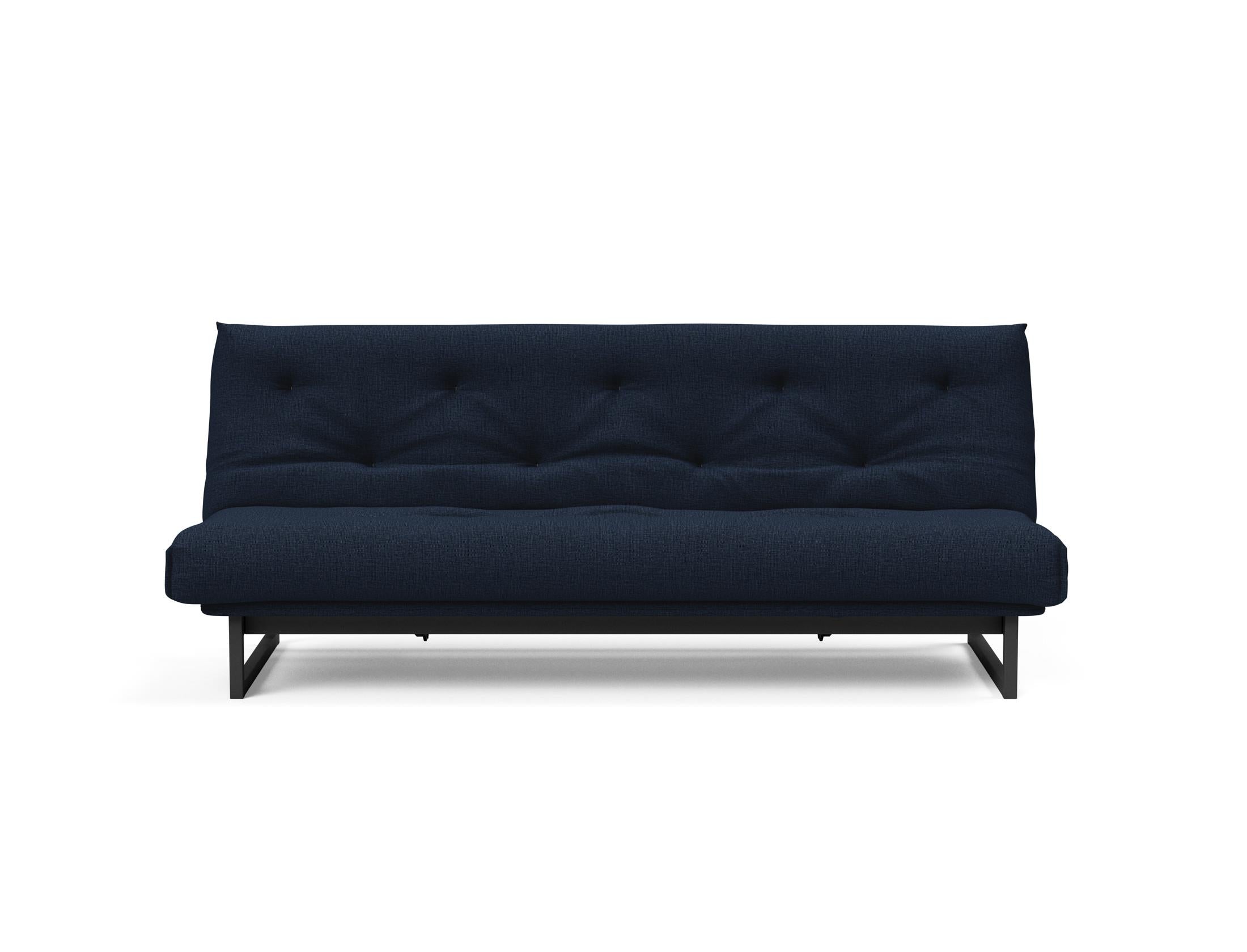 Fraction 120 Bettsofa Nordic: Stilvolles Schlafsofa mit Taschenfederkernmatratze, skandinavisches Design, ideal für kleine Räume.