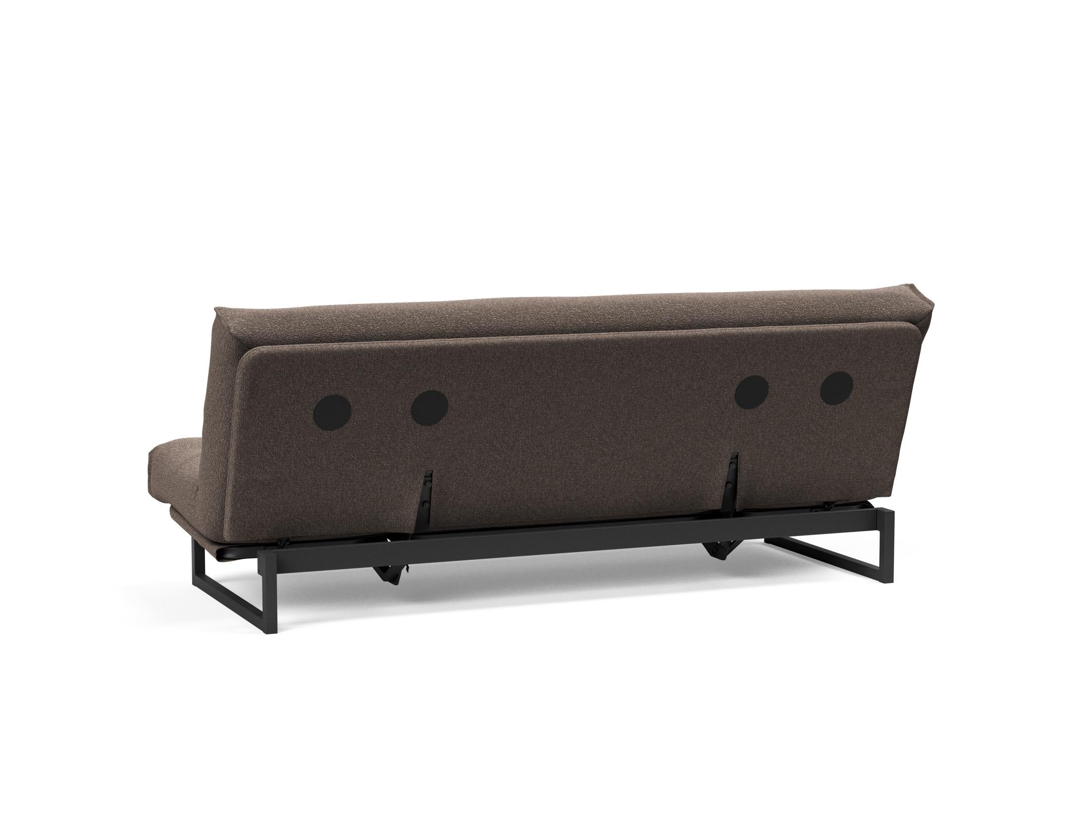 Fraction 120 Bettsofa Nordic: Elegantes Schlafsofa mit hochwertigem Soft Spring Bezug, perfekt für entspannte Nächte und modernes Wohndesign.