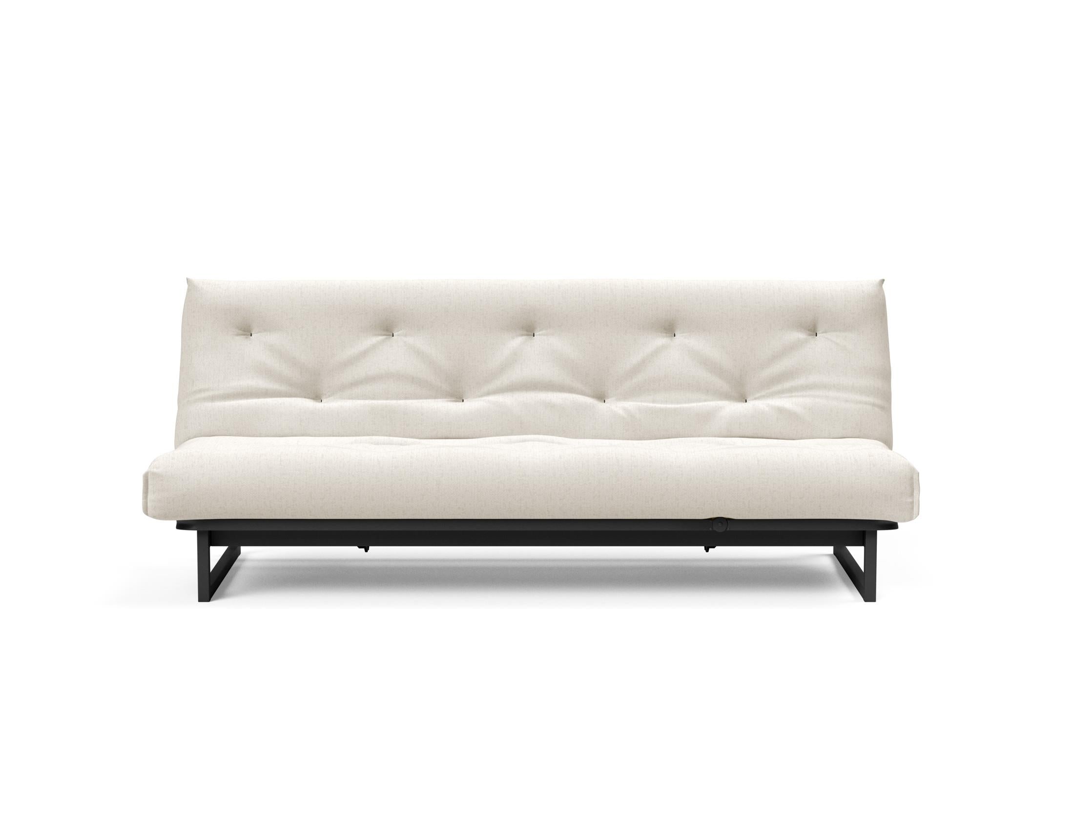 Fraction 120 Bettsofa Nordic Soft Spring: stilvolles skandinavisches Sofa, perfekt für kleine Wohnungen, vereint Komfort und Funktionalität für entspannte Nächte.