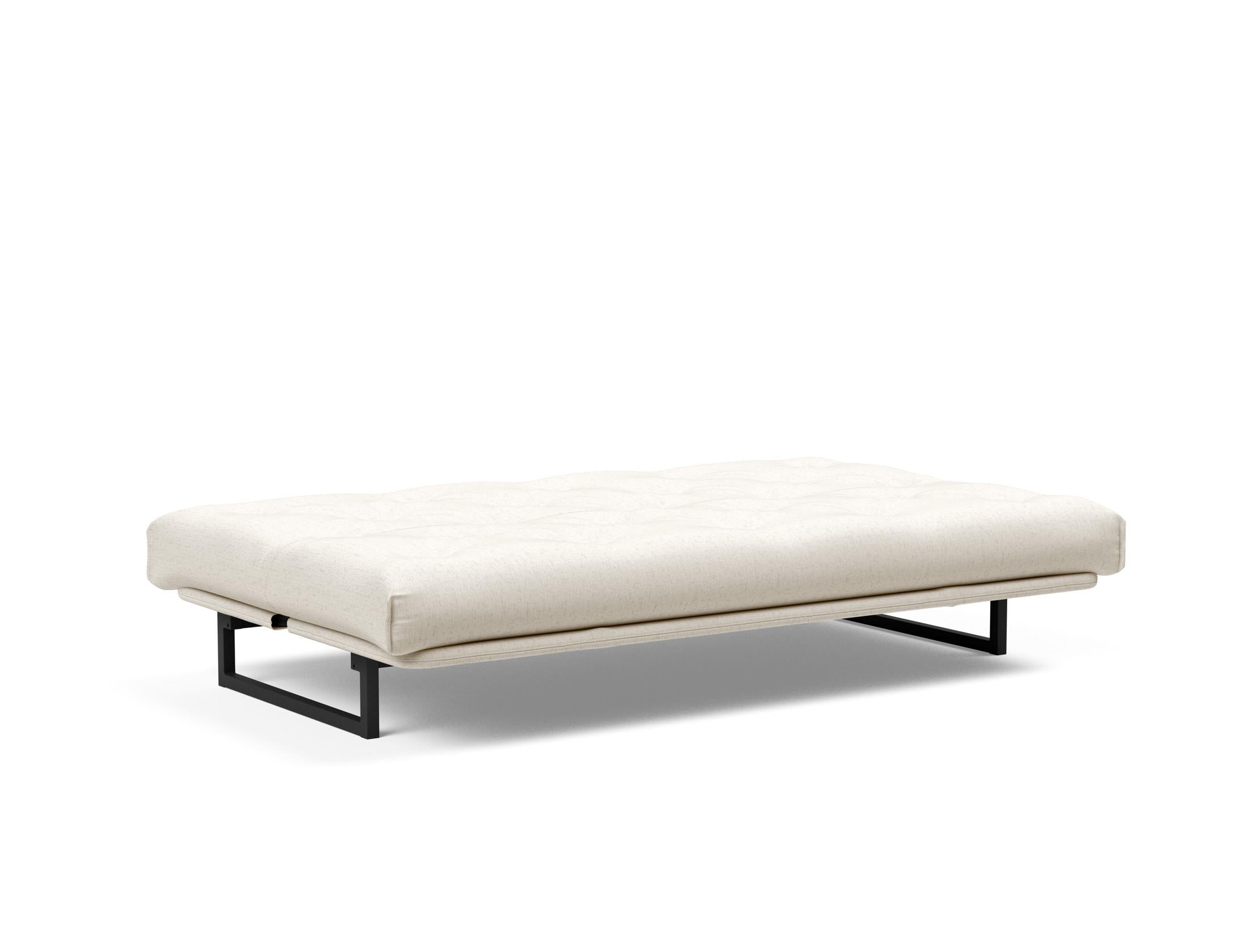 Fraction 120 Bettsofa Nordic: Stilvolles Schlafsofa mit weichem Soft Spring Bezug, ideal für gemütliche Nächte und zeitgemäße Einrichtung.
