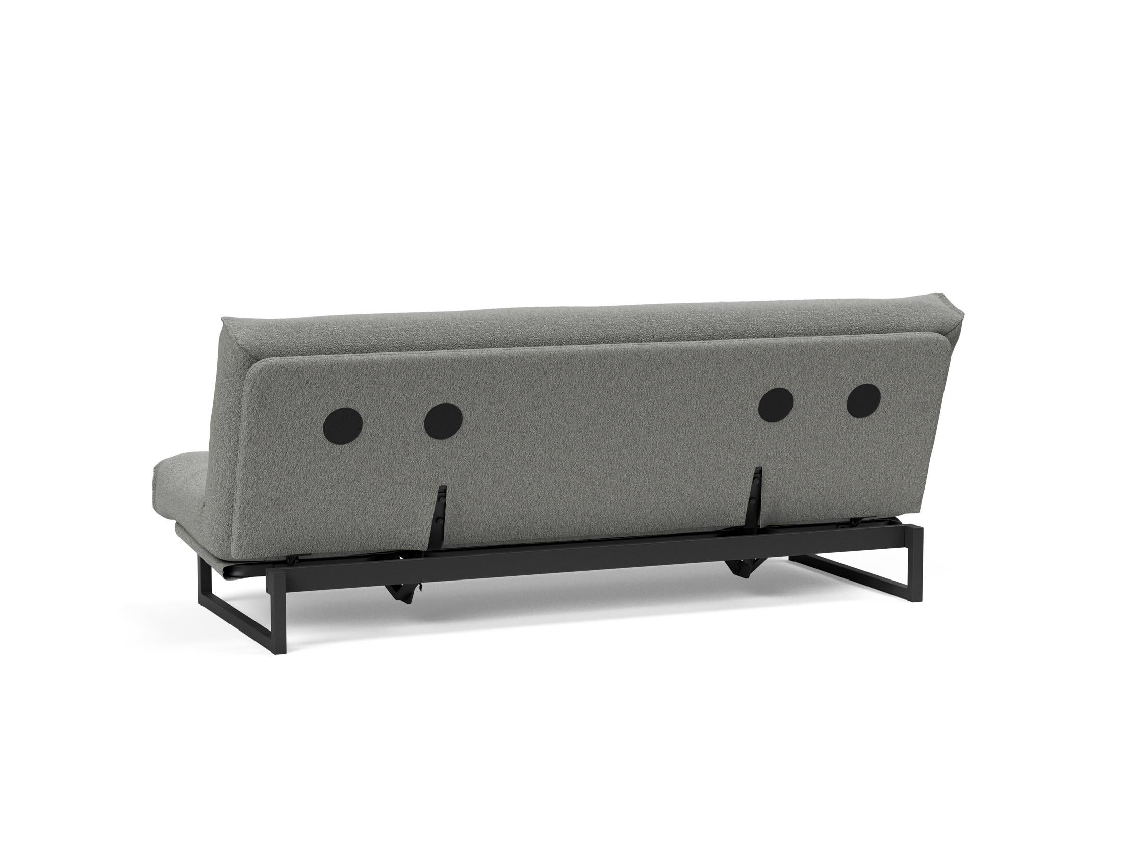 Fraction 120 Bettsofa Nordic: Elegantes Schlafsofa mit hochwertigem Soft Spring Bezug, perfekt für entspannte Nächte und modernes Wohndesign.