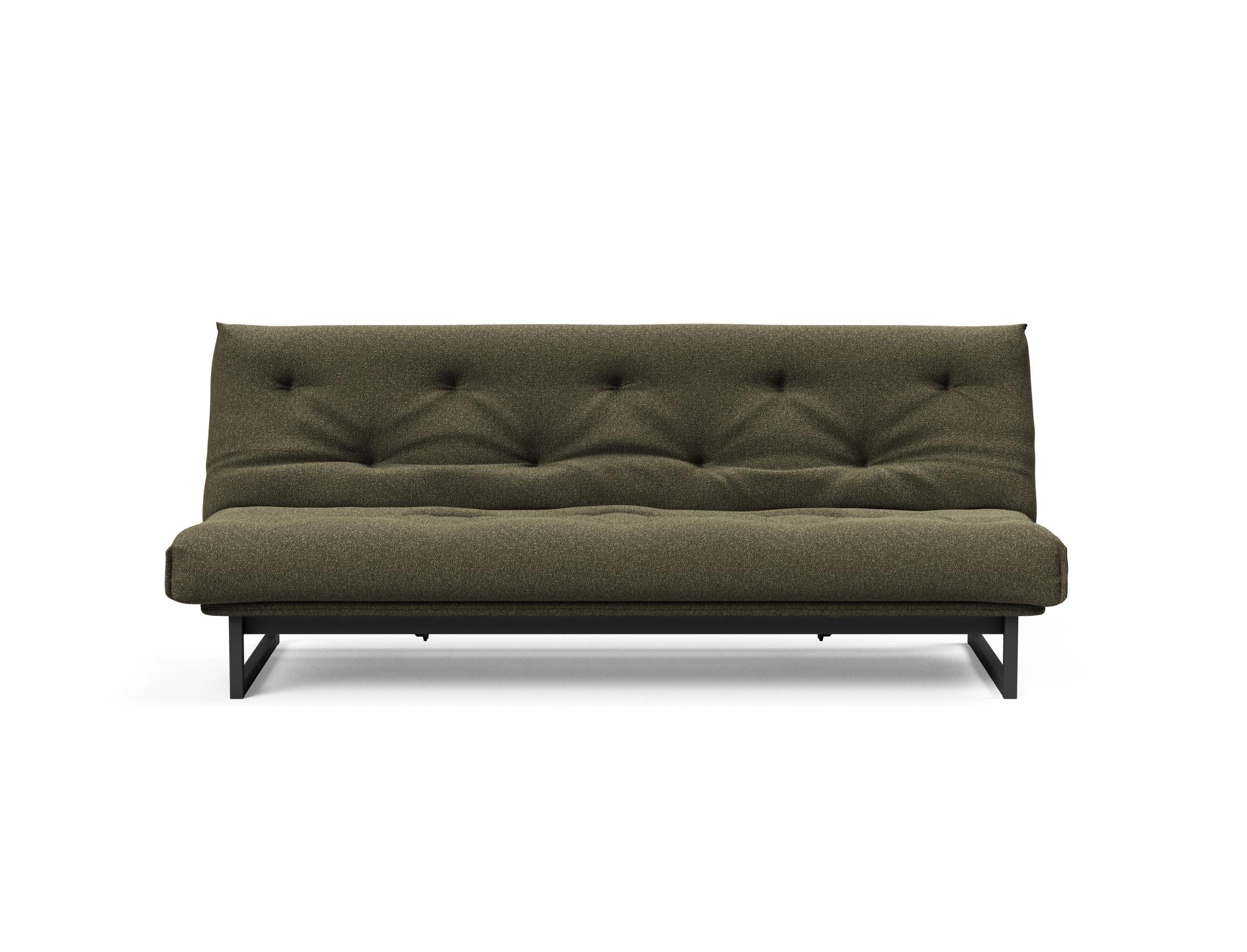 Fraction 120 Bettsofa Nordic: Elegantes Schlafsofa mit hochwertigem Soft Spring Bezug, perfekt für entspannte Nächte und modernes Wohndesign.
