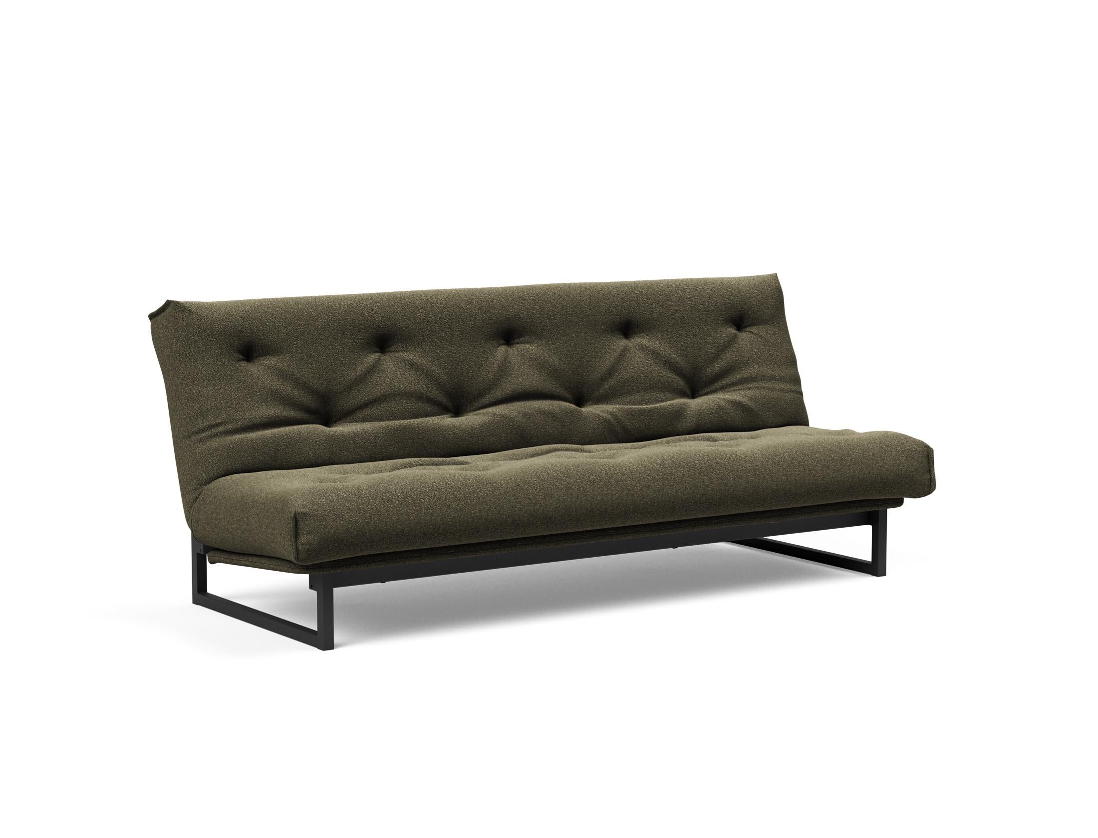 Fraction 120 Bettsofa Nordic: Stilvolles Schlafsofa mit weichem Soft Spring Bezug, ideal für gemütliche Nächte und zeitgemäße Einrichtung.