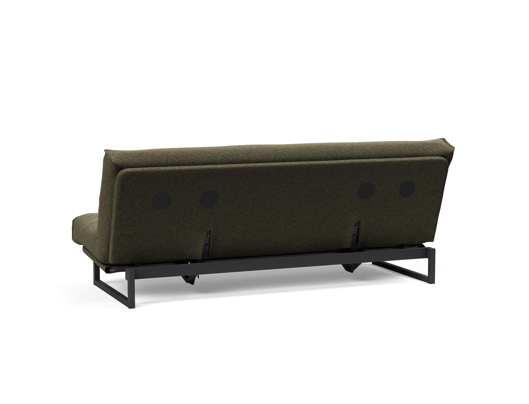 Fraction 120 Bettsofa Nordic: Elegantes Schlafsofa mit hochwertigem Soft Spring Bezug, perfekt für entspannte Nächte und modernes Wohndesign.