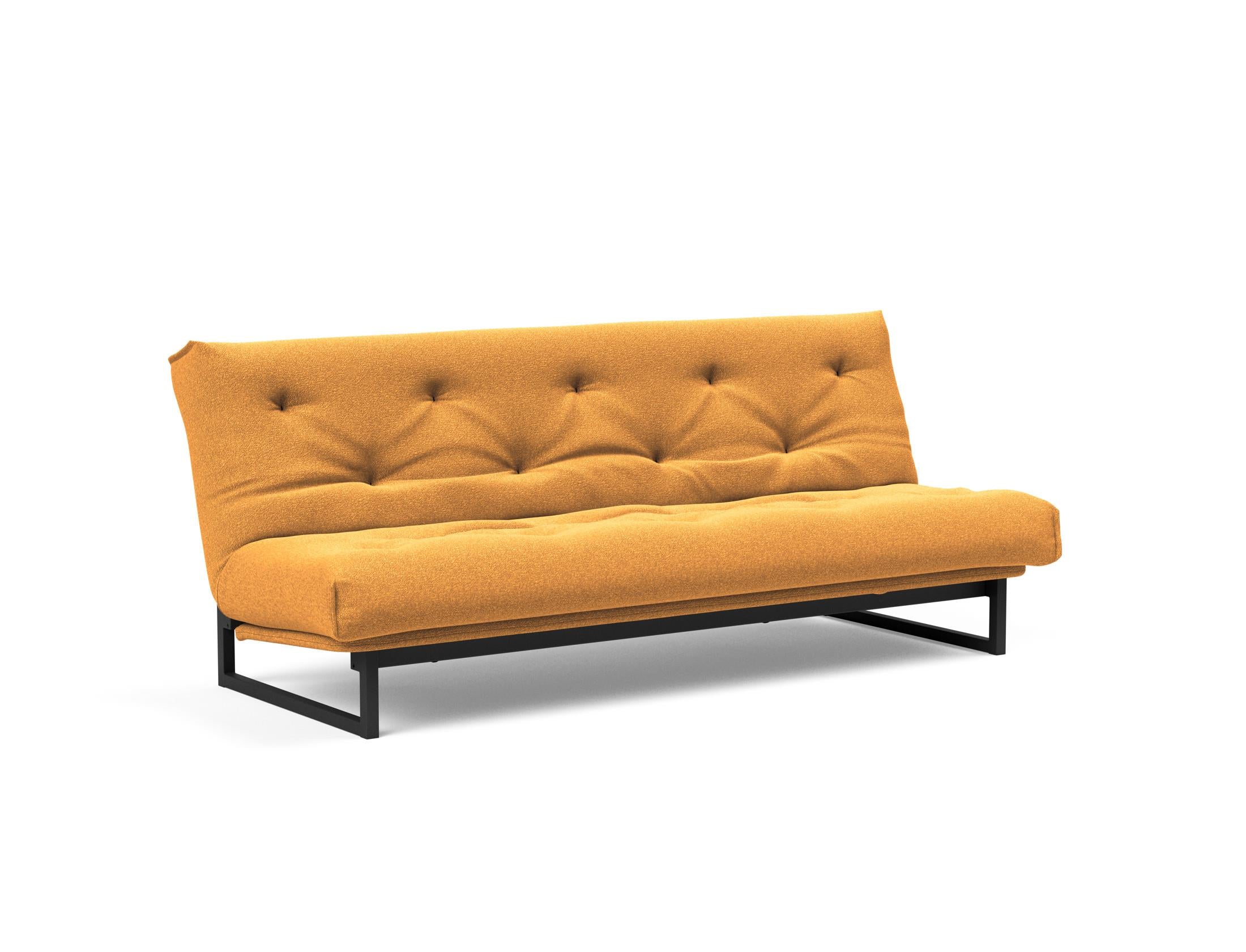 Fraction 120 Bettsofa Nordic: Stilvolles Schlafsofa mit weichem Soft Spring Bezug, ideal für gemütliche Nächte und zeitgemäße Einrichtung.