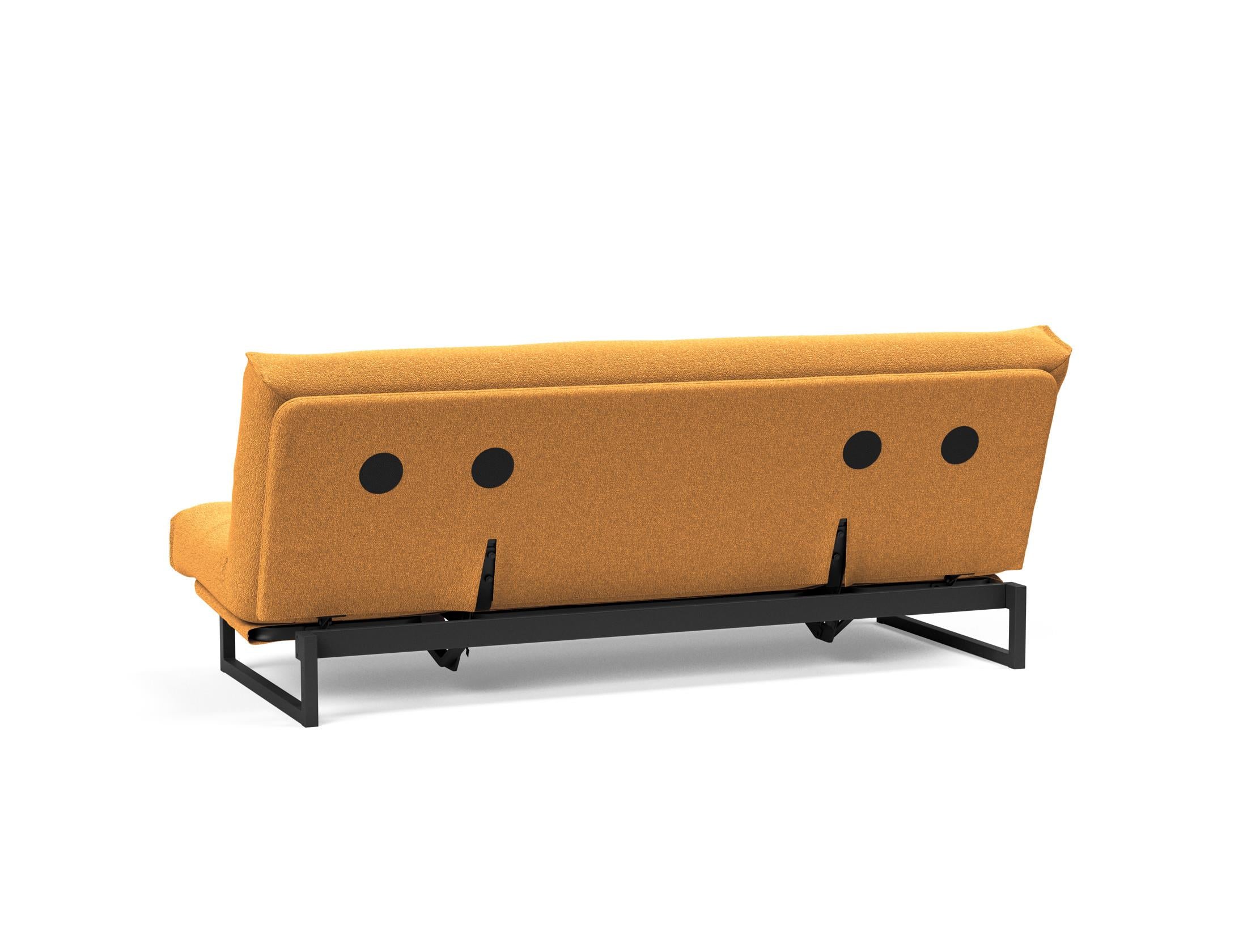 Fraction 120 Bettsofa Nordic: Elegantes Schlafsofa mit hochwertigem Soft Spring Bezug, perfekt für entspannte Nächte und modernes Wohndesign.