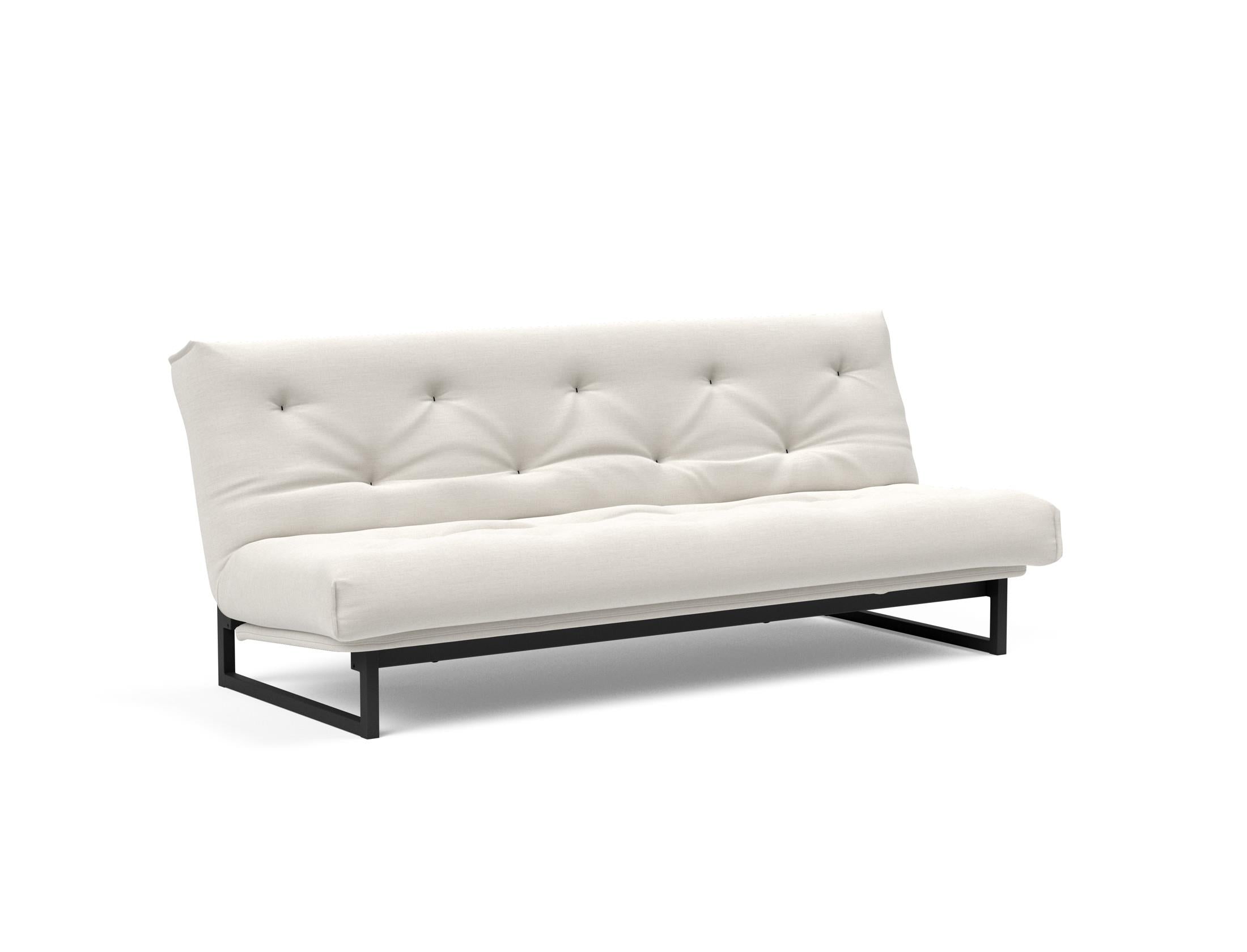 Fraction 120 Bettsofa Nordic: Stilvolles Schlafsofa mit weichem Soft Spring Bezug, ideal für gemütliche Nächte und zeitgemäße Einrichtung.