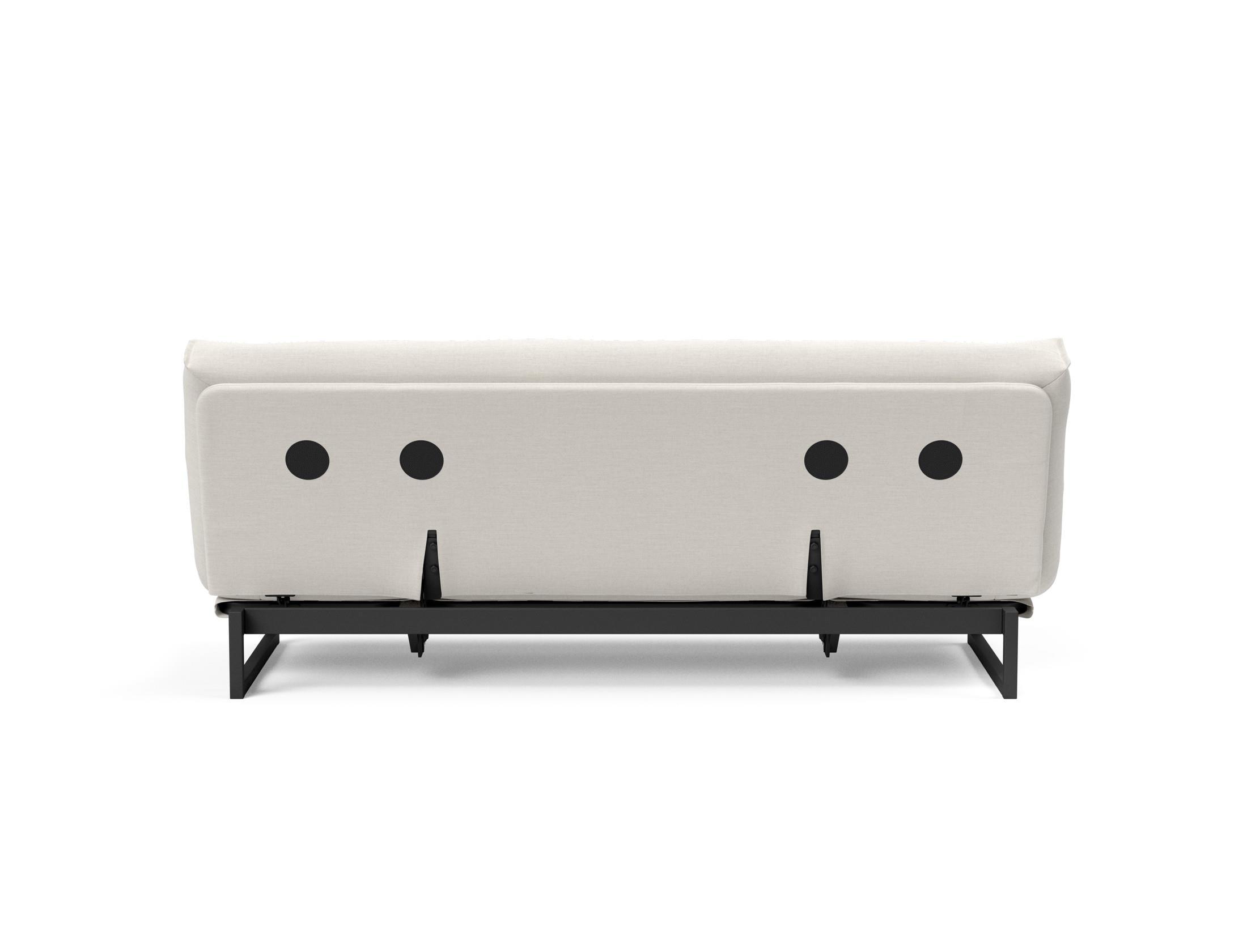 Fraction 120 Bettsofa Nordic: Stilvolles Schlafsofa mit weichem Soft Spring Bezug, ideal für gemütliche Nächte und zeitgemäße Einrichtung.