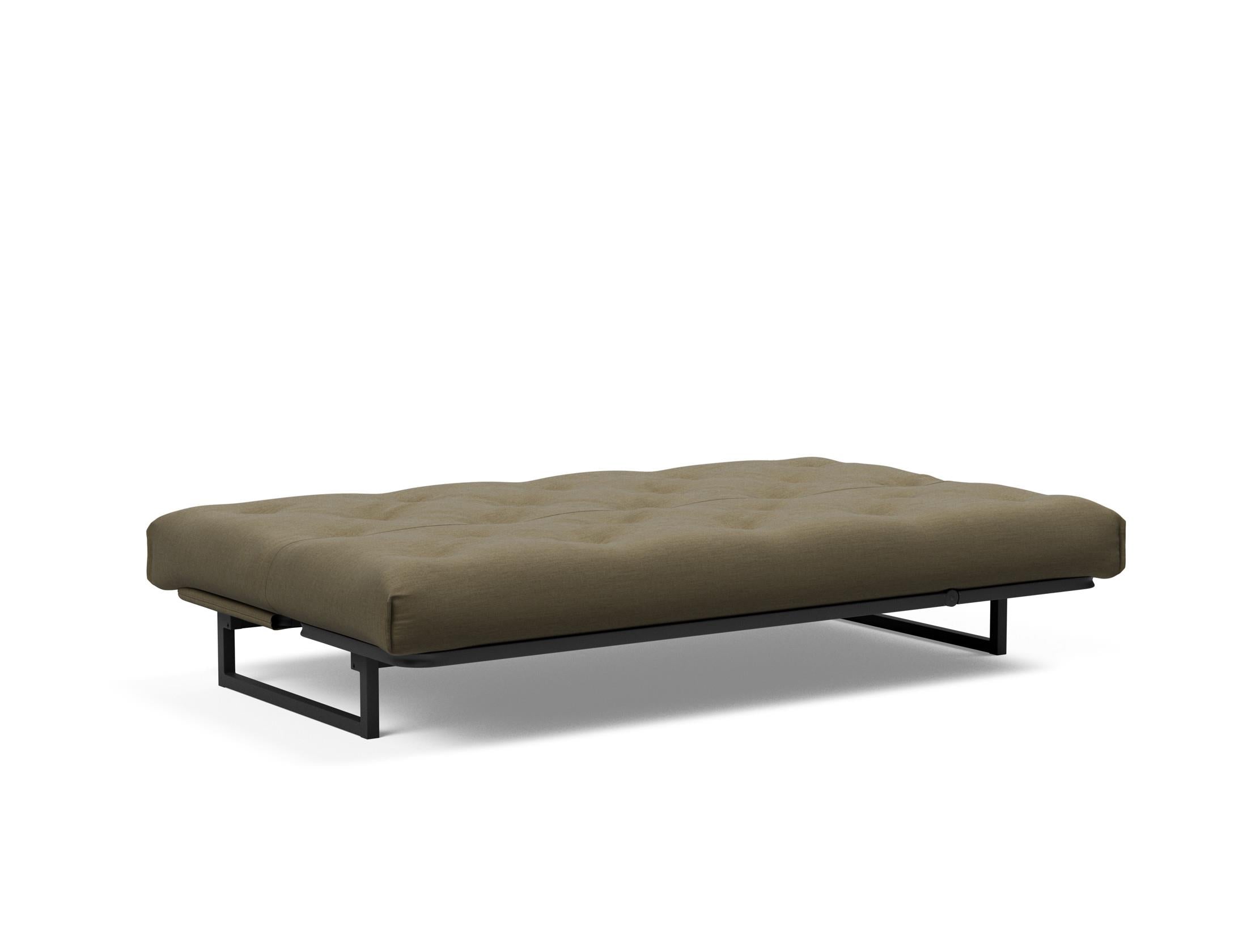Fraction 120 Bettsofa Nordic Soft Spring: stilvolles skandinavisches Sofa, perfekt für kleine Wohnungen, vereint Komfort und Funktionalität für erholsame Nächte.