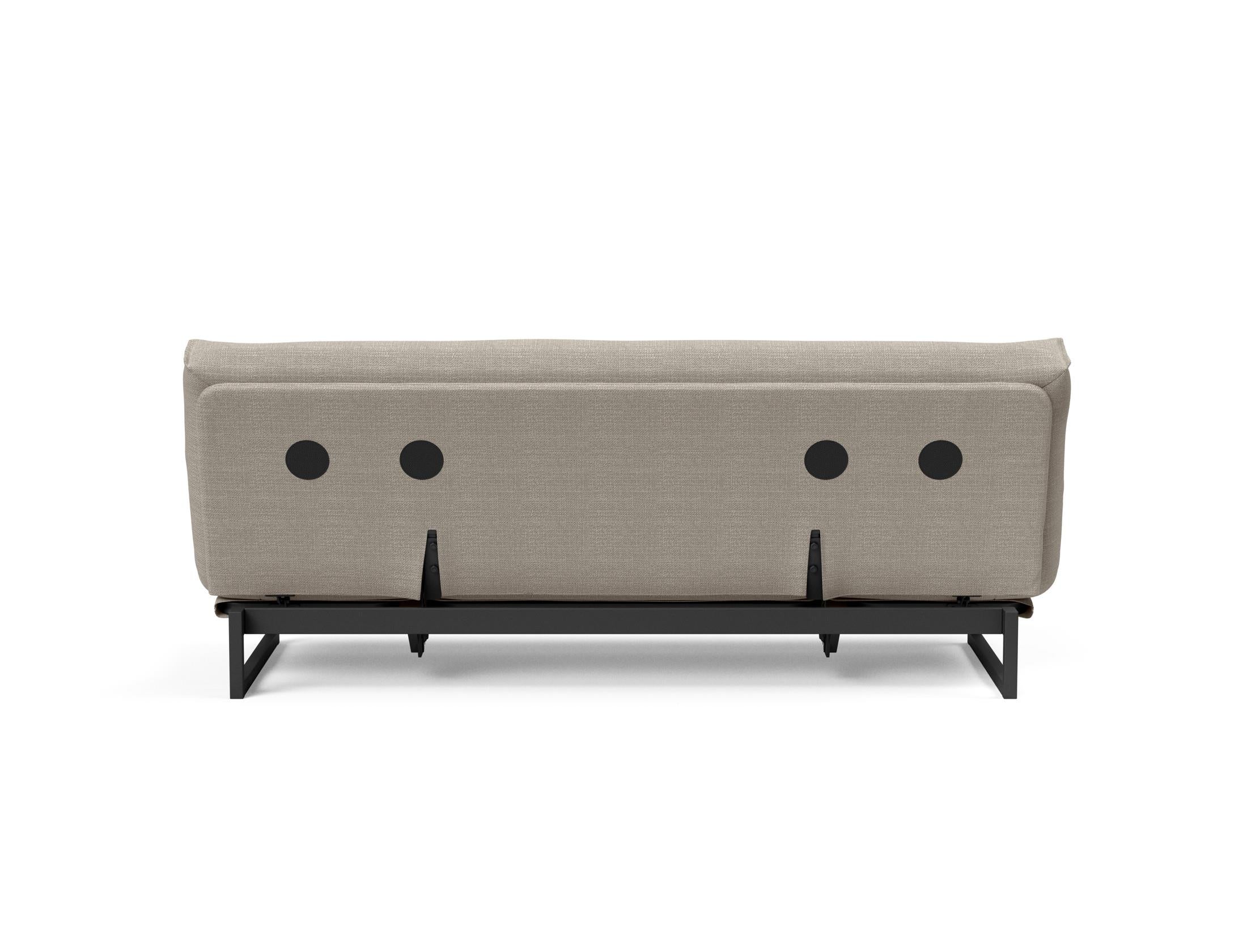 Fraction 120 Bettsofa Nordic: Stilvolles Schlafsofa mit weichem Soft Spring Bezug, ideal für gemütliche Nächte und zeitgemäße Einrichtung.