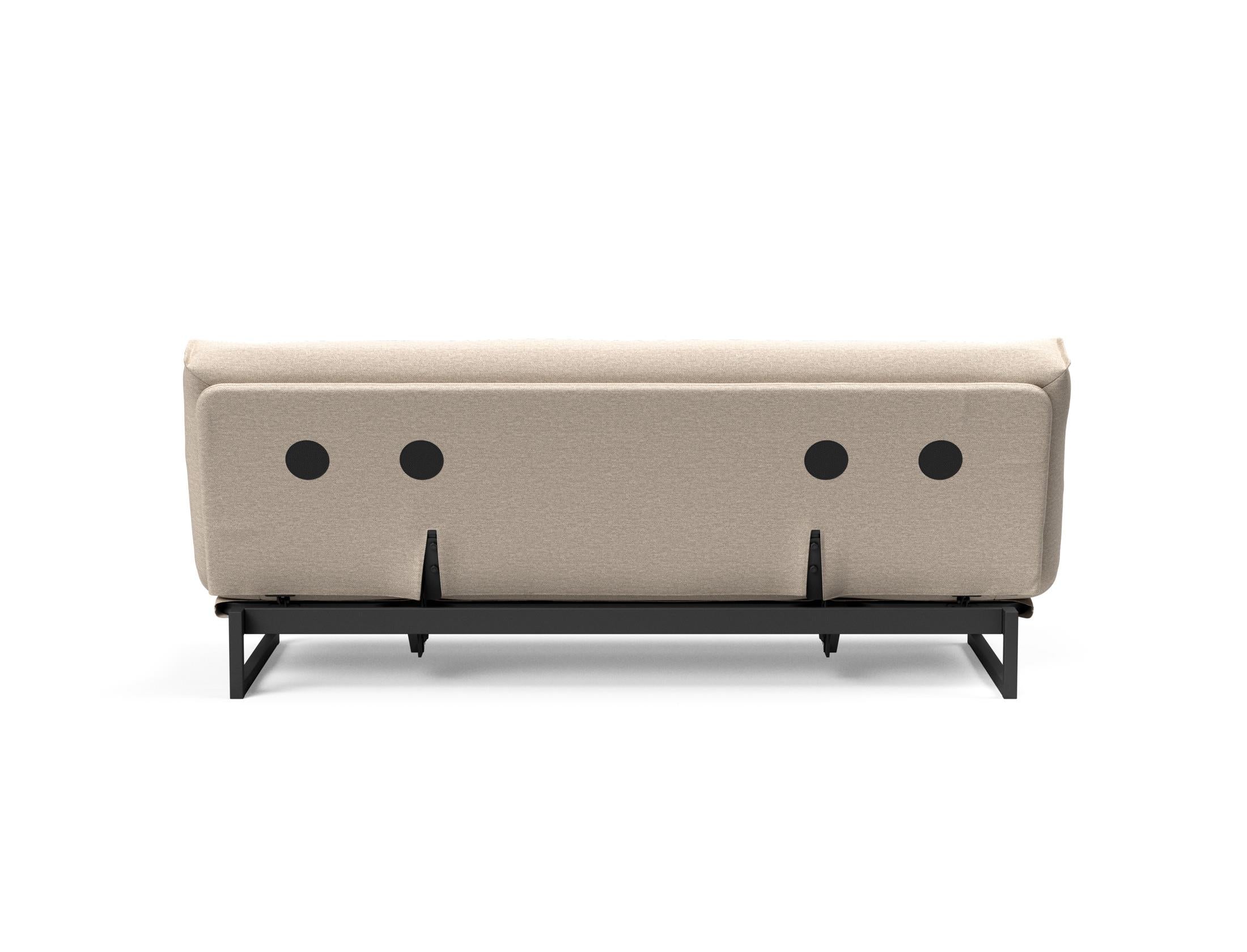 Fraction 120 Bettsofa Nordic: Stilvolles Schlafsofa mit weichem Soft Spring Bezug, ideal für gemütliche Nächte und zeitgemäße Einrichtung.
