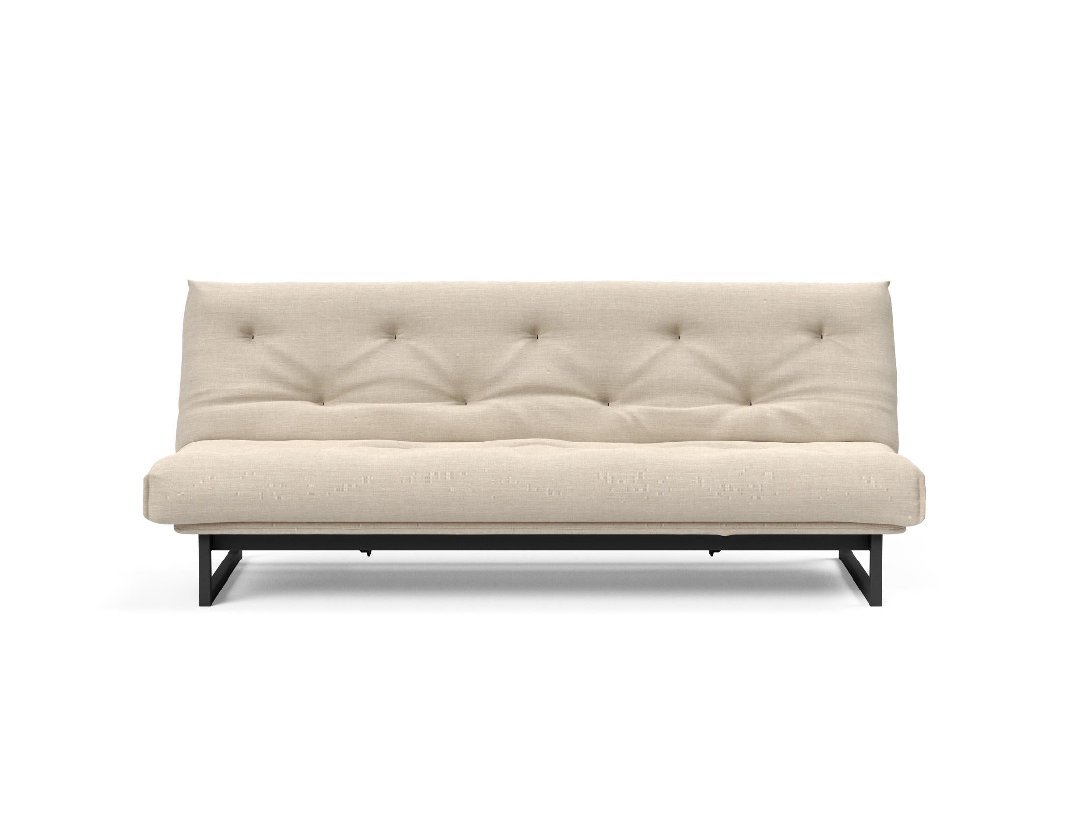 Fraction 120 Bettsofa Nordic: Elegantes Schlafsofa mit hochwertigem Soft Spring Bezug, perfekt für entspannte Nächte und modernes Wohndesign.