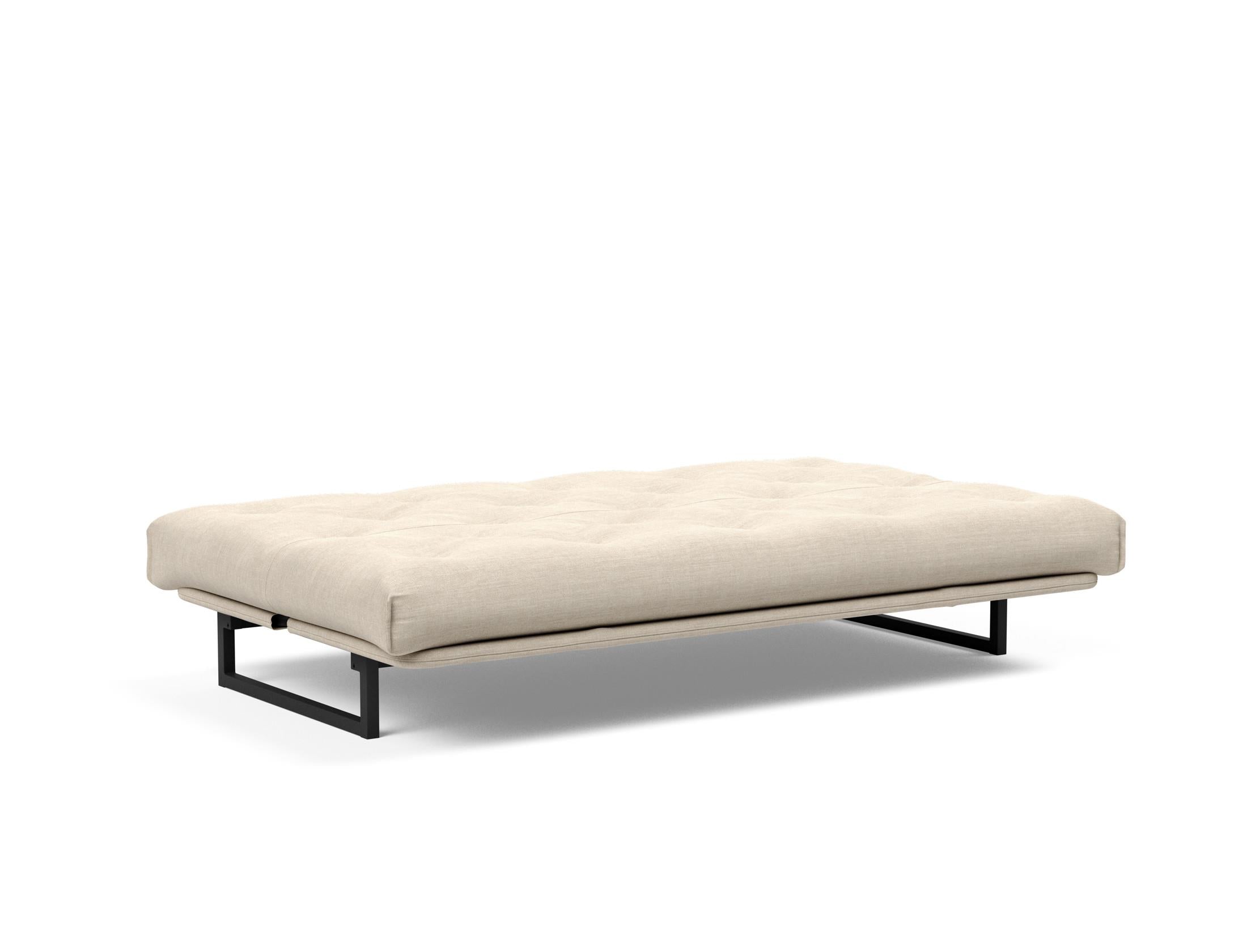 Fraction 120 Bettsofa Nordic: Stilvolles Schlafsofa mit weichem Soft Spring Bezug, ideal für gemütliche Nächte und zeitgemäße Einrichtung.