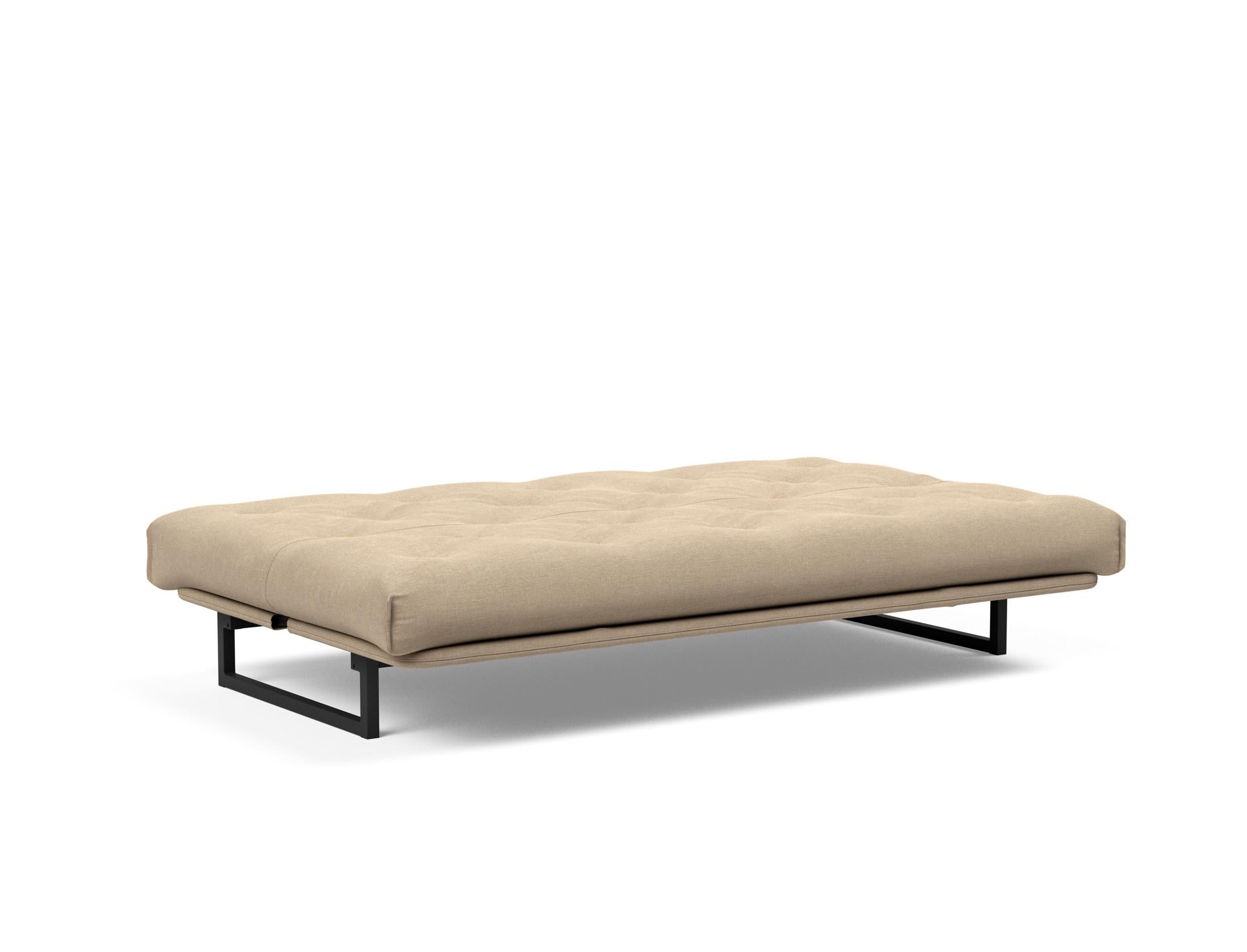 Fraction 120 Bettsofa Nordic: Stilvolles Schlafsofa mit weichem Soft Spring Bezug, ideal für gemütliche Nächte und zeitgemäße Einrichtung.