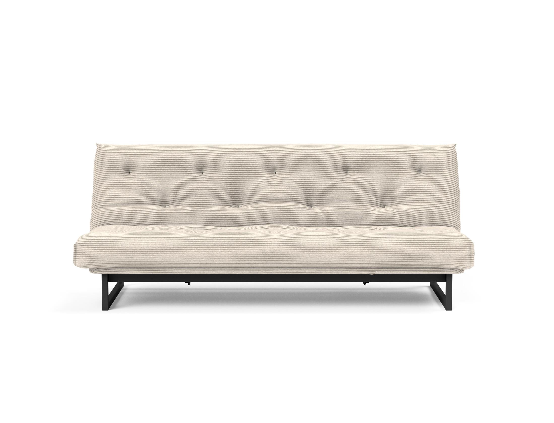 Fraction 120 Bettsofa Nordic: Elegantes Schlafsofa mit hochwertigem Soft Spring Bezug, perfekt für entspannte Nächte und modernes Wohndesign.