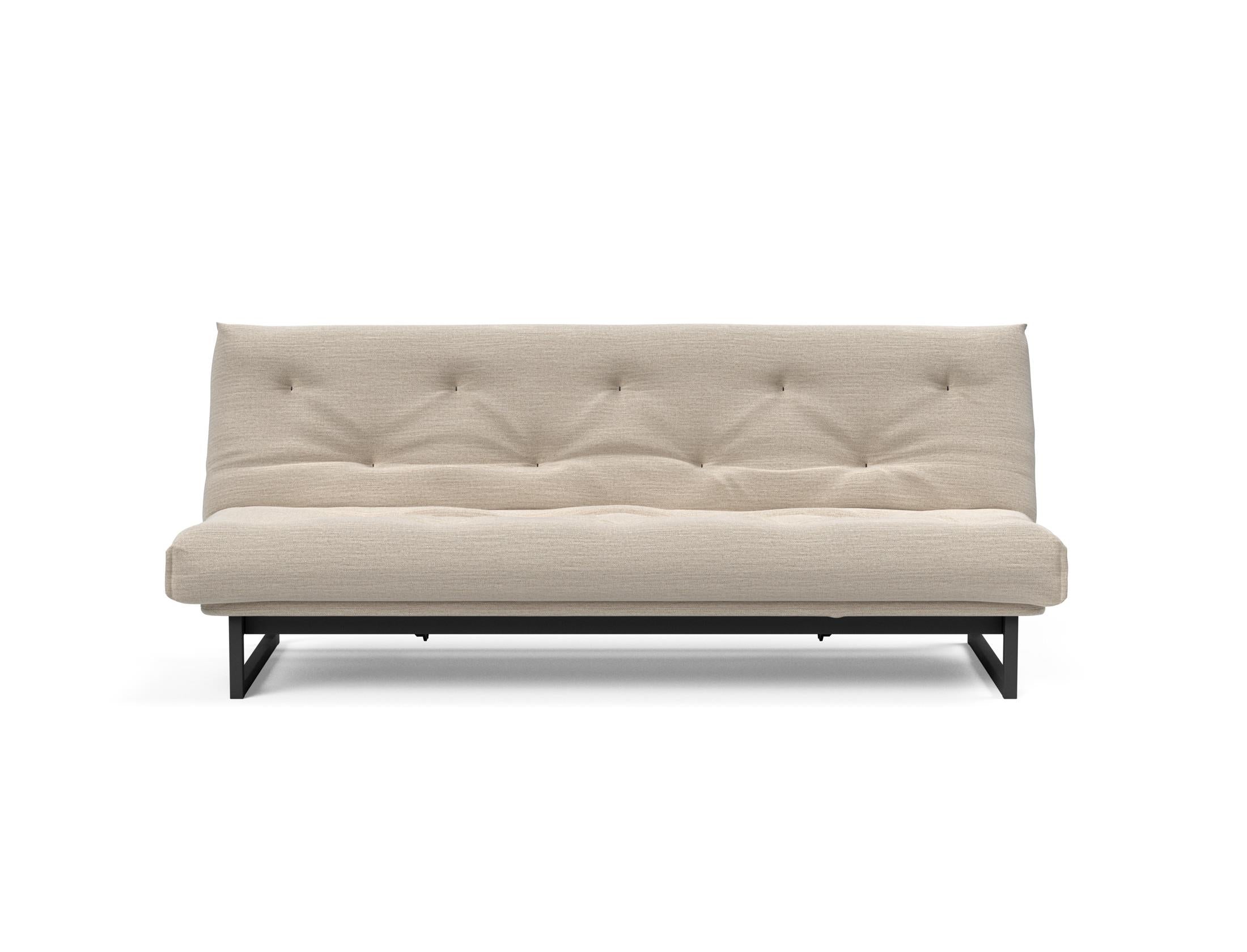 Fraction 120 Bettsofa Nordic: Elegantes Schlafsofa mit hochwertigem Soft Spring Bezug, perfekt für entspannte Nächte und modernes Wohndesign.