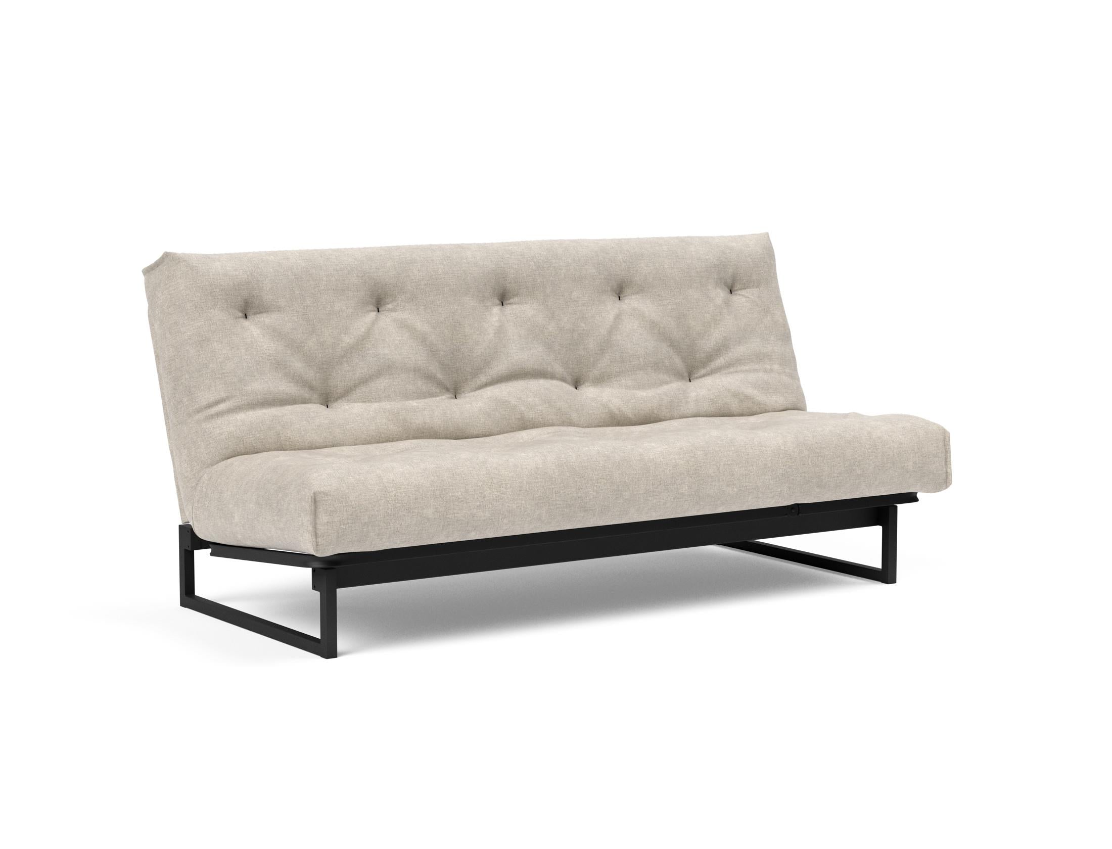 Fraction 140 Bettsofa Nordic Soft Spring: elegantes skandinavisches Design, ideal für kleine Räume, vereint Komfort und Funktionalität für erholsame Nächte.