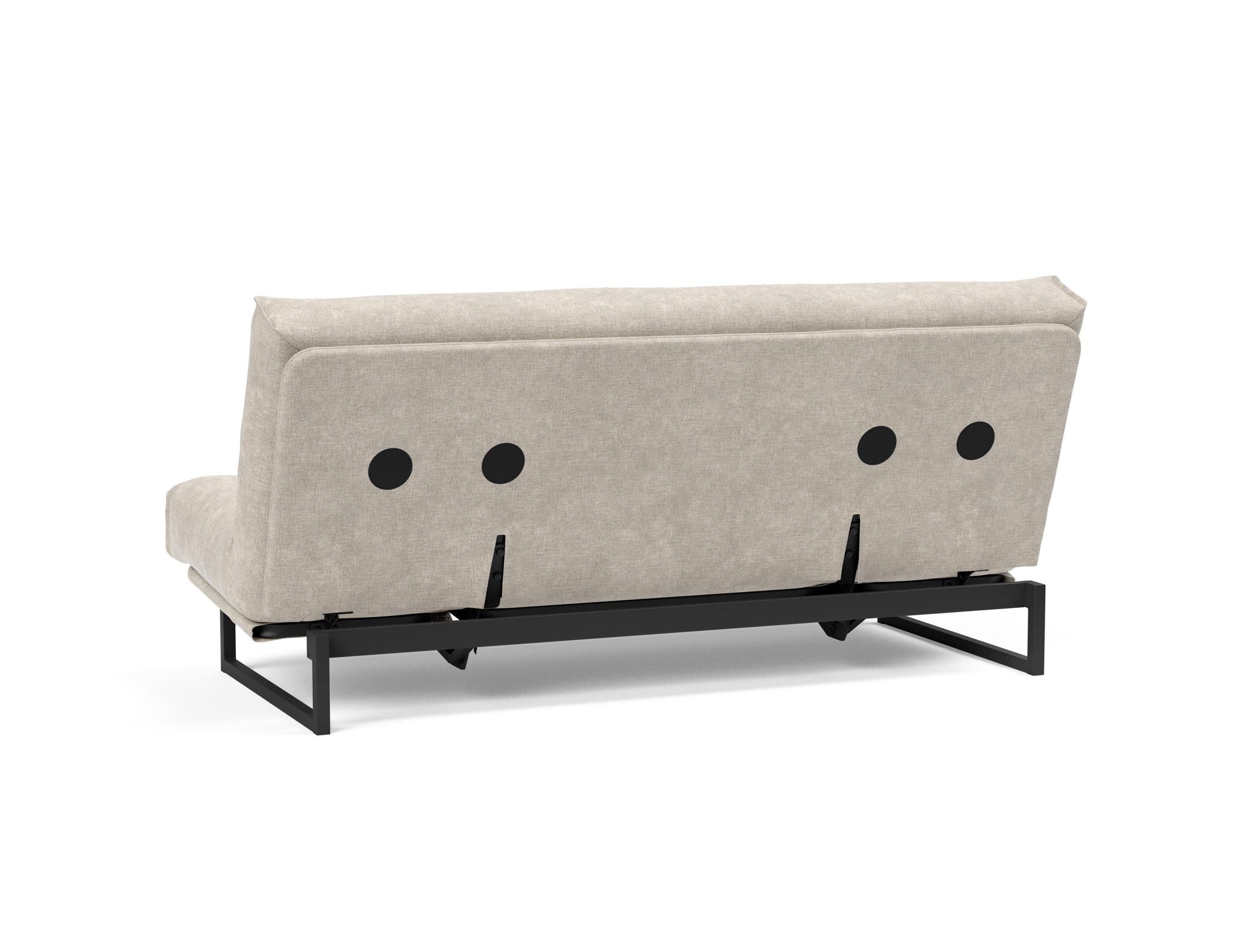 Fraction 140 Bettsofa Nordic: Stilvolles Sofa mit Soft Spring Bezug. Ideal für entspannte Stunden und als komfortable Schlaflösung.