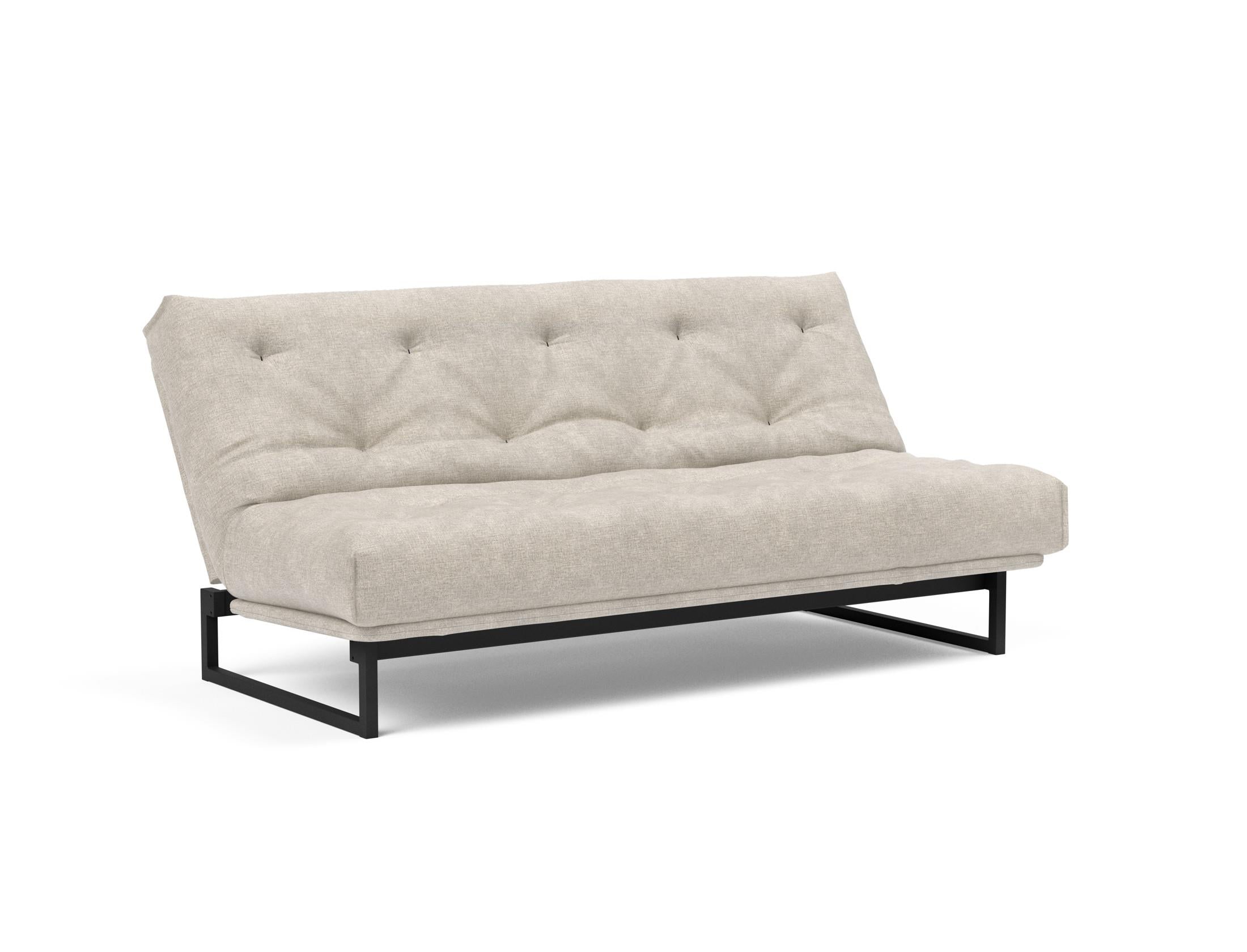 Fraction 140 Bettsofa Nordic: Elegantes Design mit Soft Spring Bezug. Perfekt für gemütliche Abende und als praktische Schlafgelegenheit.