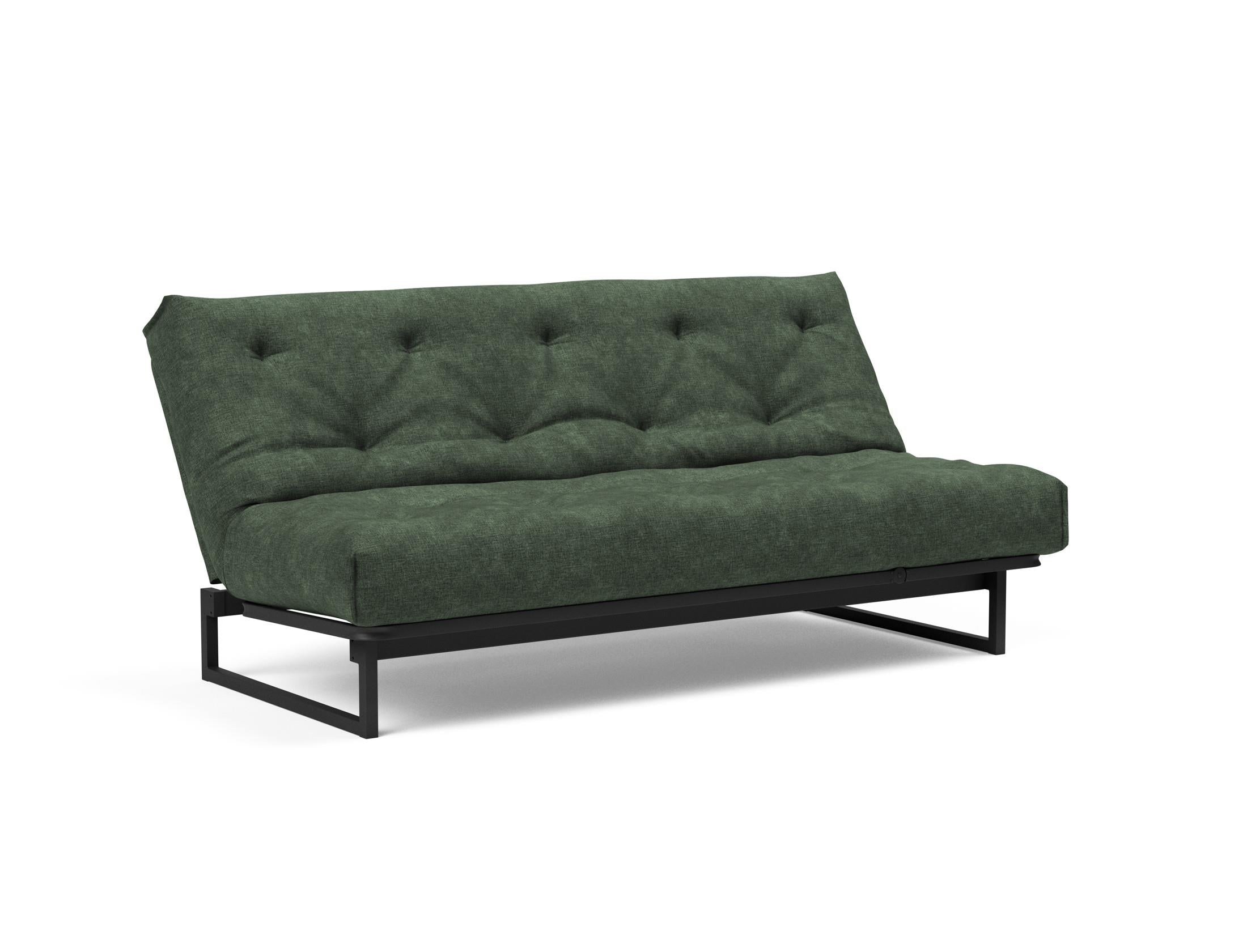 Fraction 140 Bettsofa Nordic Soft Spring: modernes skandinavisches Sofa, perfekt für kompakte Wohnräume, bietet stilvollen Komfort und praktische Schlaflösung.