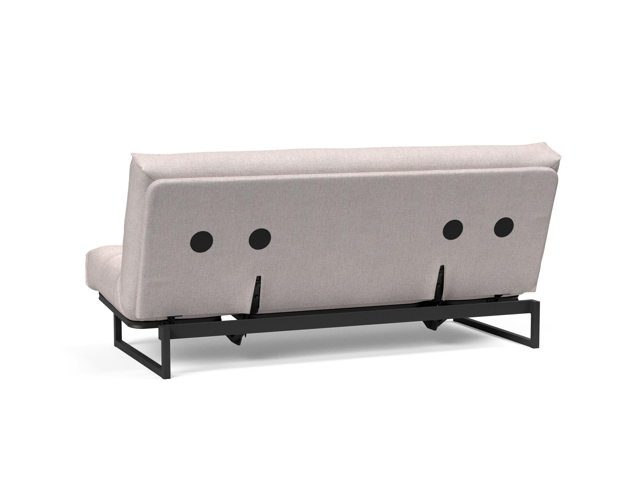 Fraction 140 Bettsofa Nordic Soft Spring: elegantes skandinavisches Design, ideal für kleine Räume, vereint Komfort und Funktionalität für erholsame Nächte.