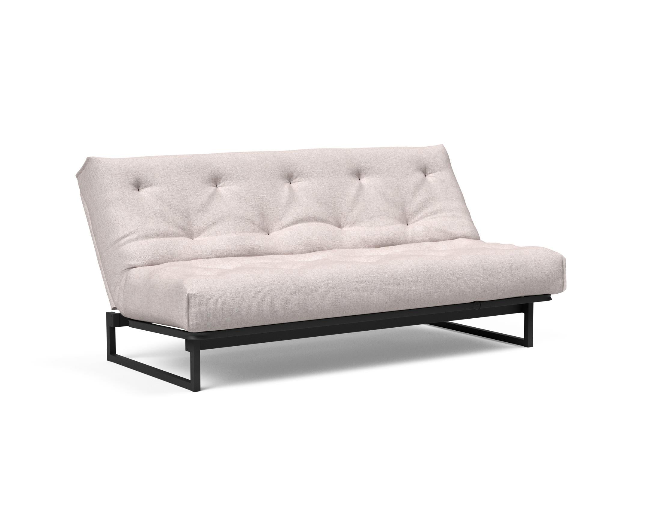 Fraction 140 Bettsofa Nordic Soft Spring: modernes skandinavisches Sofa, perfekt für kompakte Wohnräume, bietet stilvollen Komfort und praktische Schlaflösung.