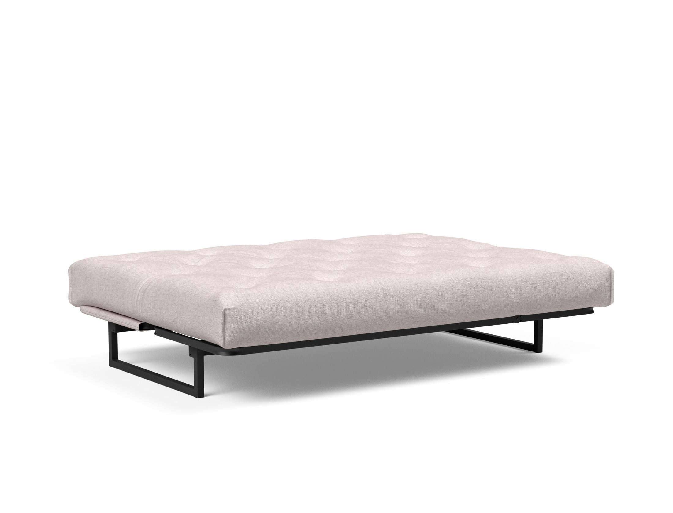 Fraction 140 Bettsofa Nordic Soft Spring: modernes skandinavisches Sofa, perfekt für kompakte Wohnräume, bietet stilvollen Komfort und praktische Schlaflösung.