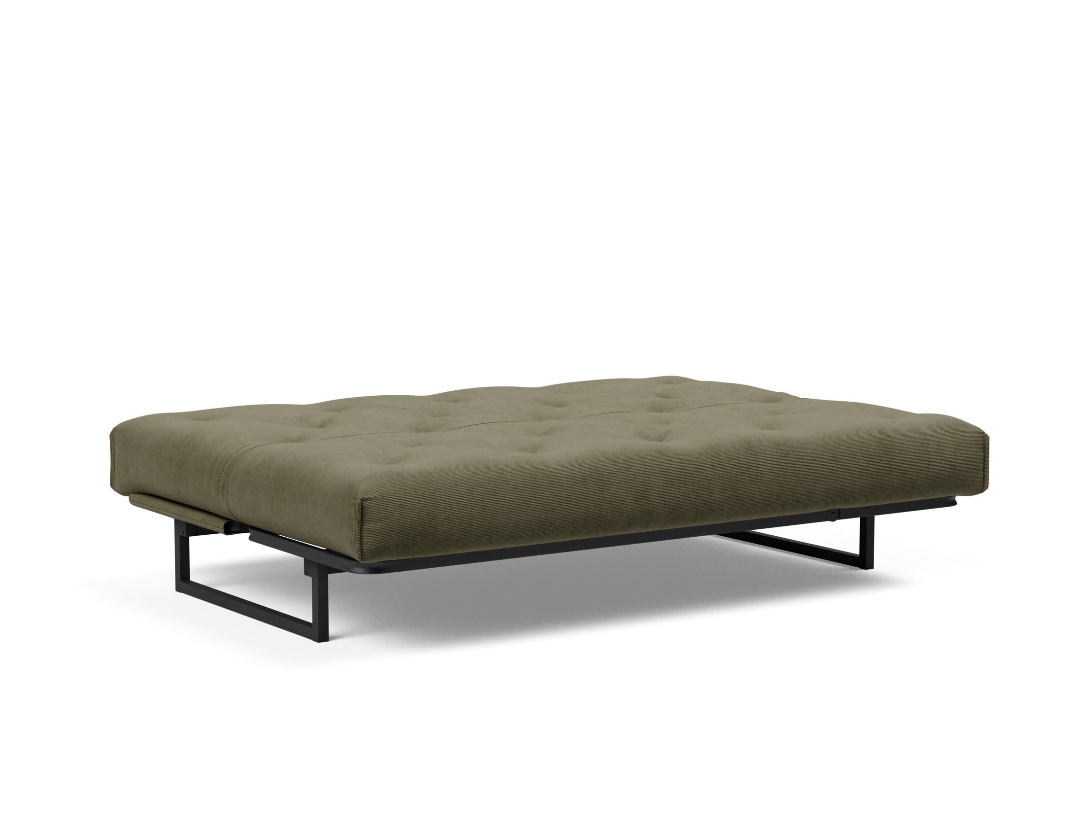 Fraction 140 Bettsofa Nordic Soft Spring: modernes skandinavisches Sofa, perfekt für kompakte Wohnräume, bietet stilvollen Komfort und praktische Schlaflösung.