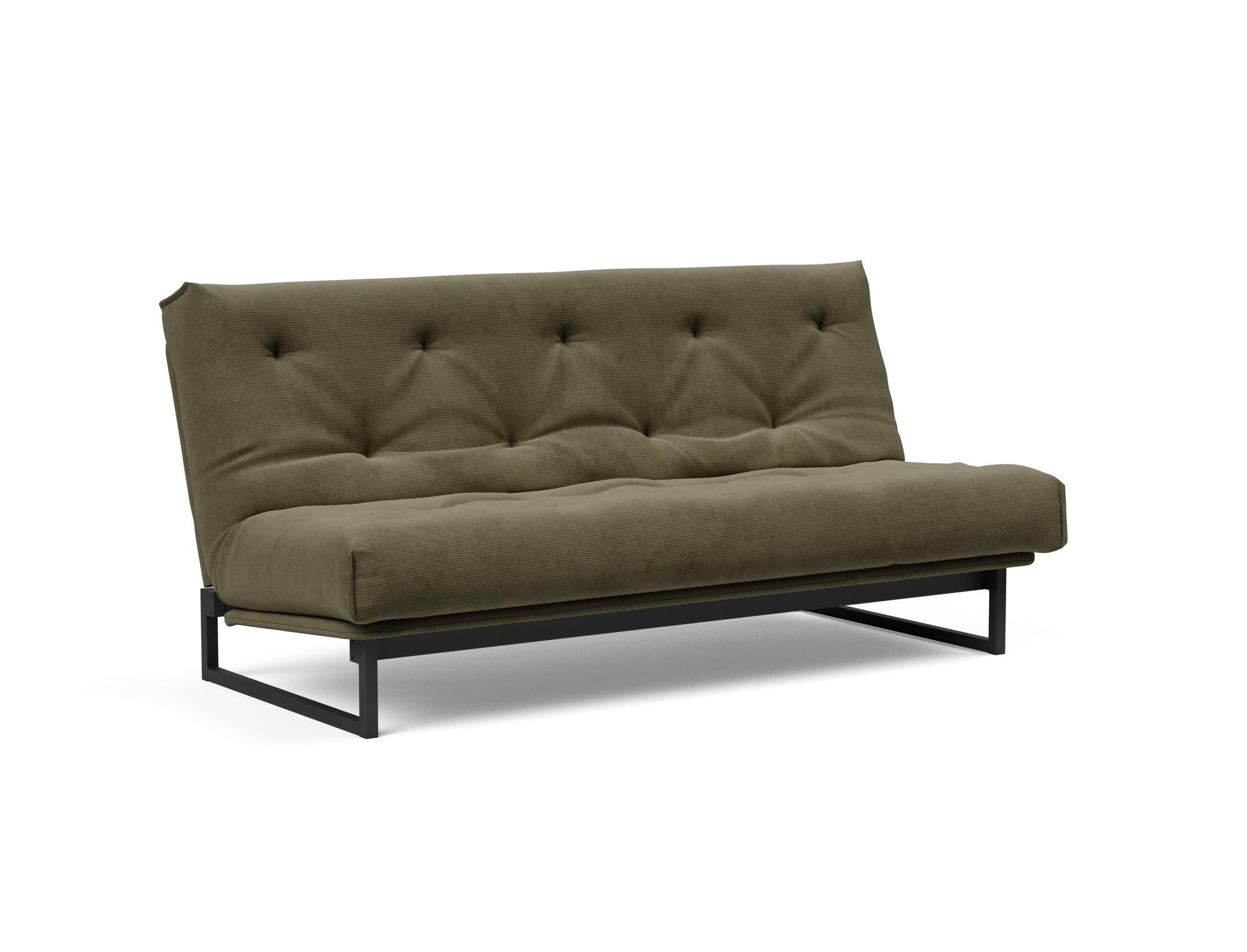 Fraction 140 Bettsofa Nordic: Stilvolles Sofa mit Soft Spring Bezug. Ideal für entspannte Stunden und als komfortable Schlaflösung.