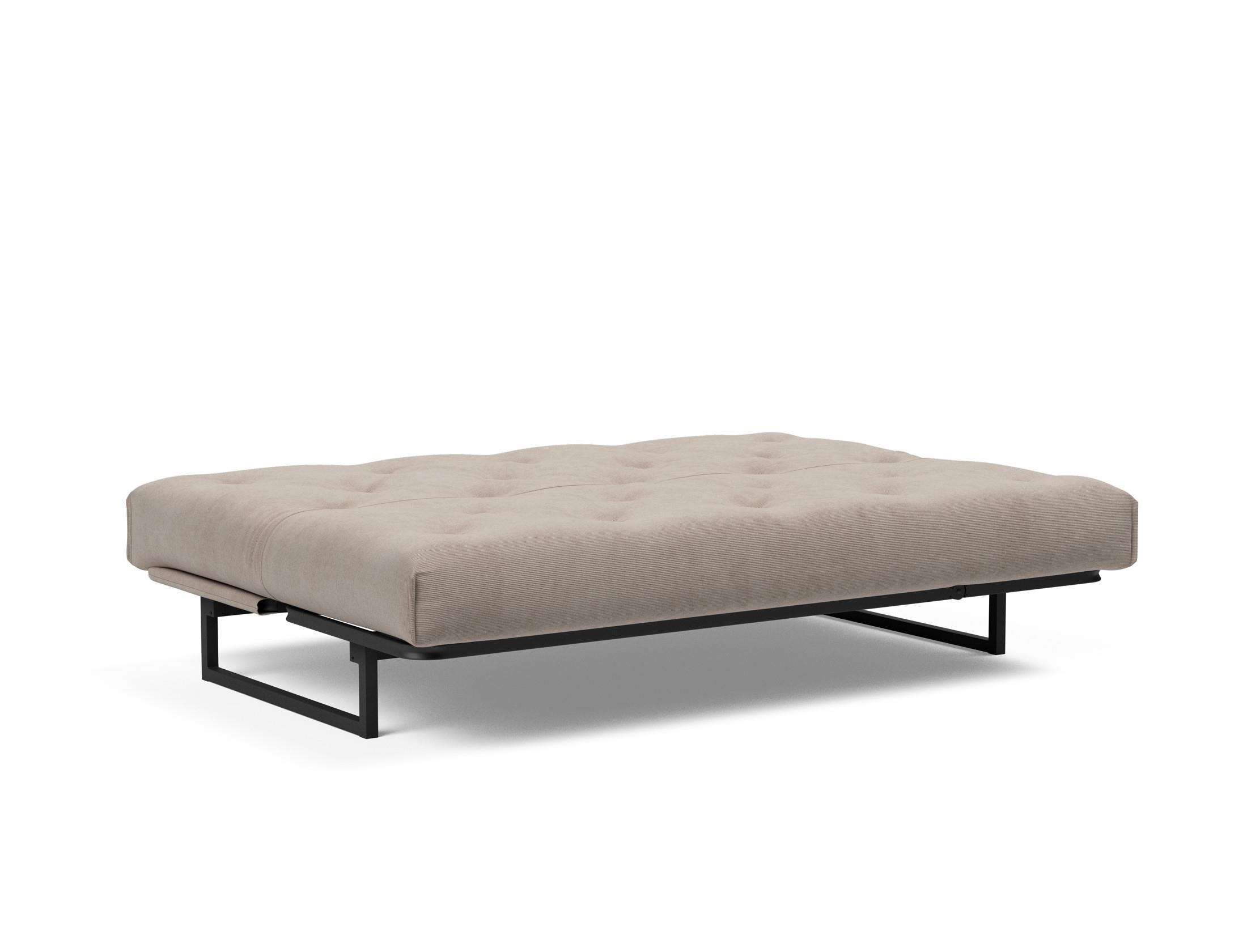 Fraction 140 Bettsofa Nordic Soft Spring: modernes skandinavisches Sofa, perfekt für kompakte Wohnräume, bietet stilvollen Komfort und praktische Schlaflösung.